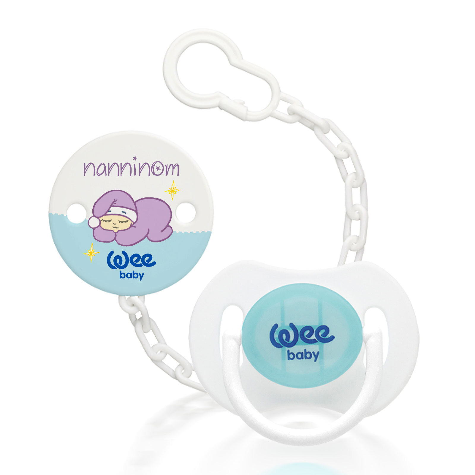 Nanninom Gece Emziği ve Emzik Askısı Seti Nanninom Gece Emziği ve Emzik Askısı Seti