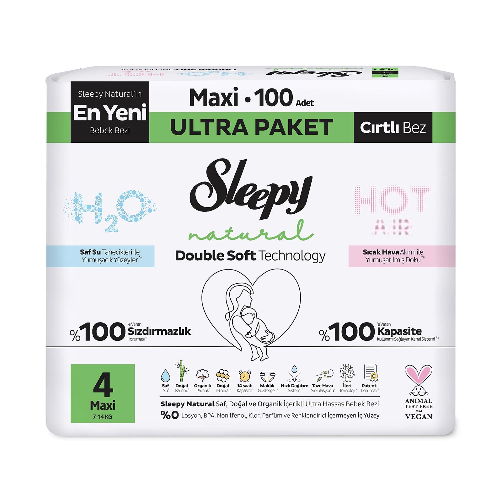 Natural 4 Beden 100 Adet