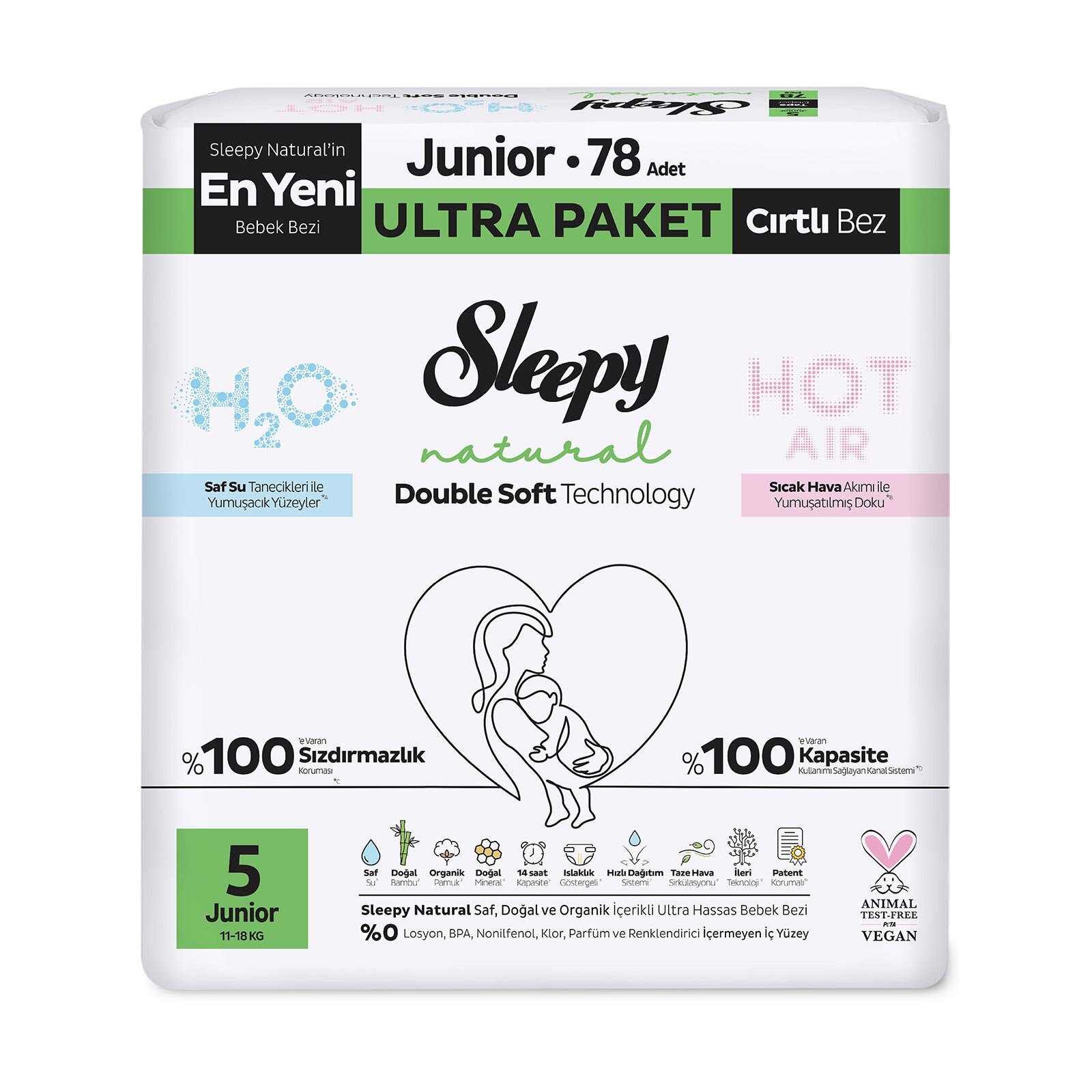 Natural 5 Beden 78 Adet Natural 5 Beden 78 Adet