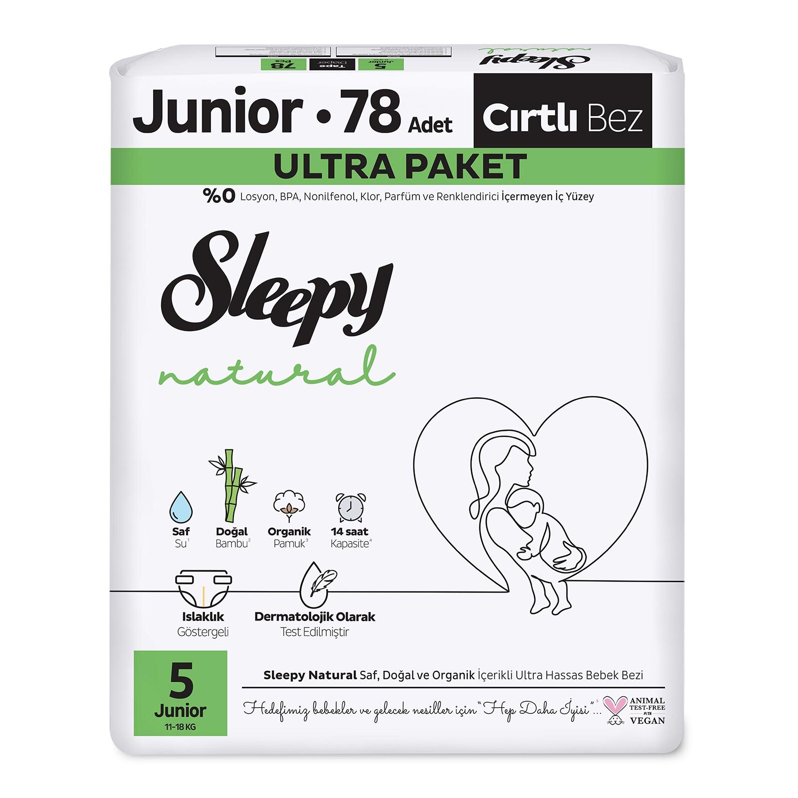 Natural 5 Beden 78 Adet Natural 5 Beden 78 Adet