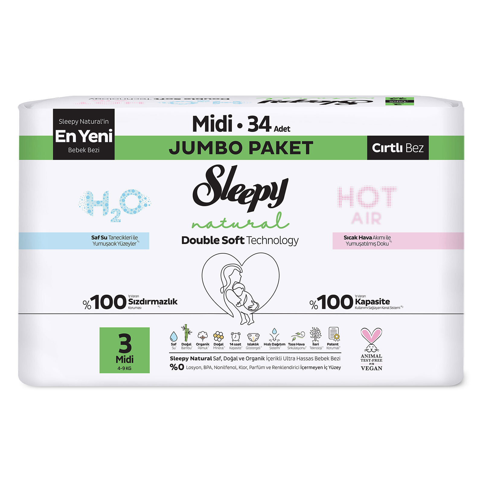 Natural Double Soft 3 Beden 34 Adet