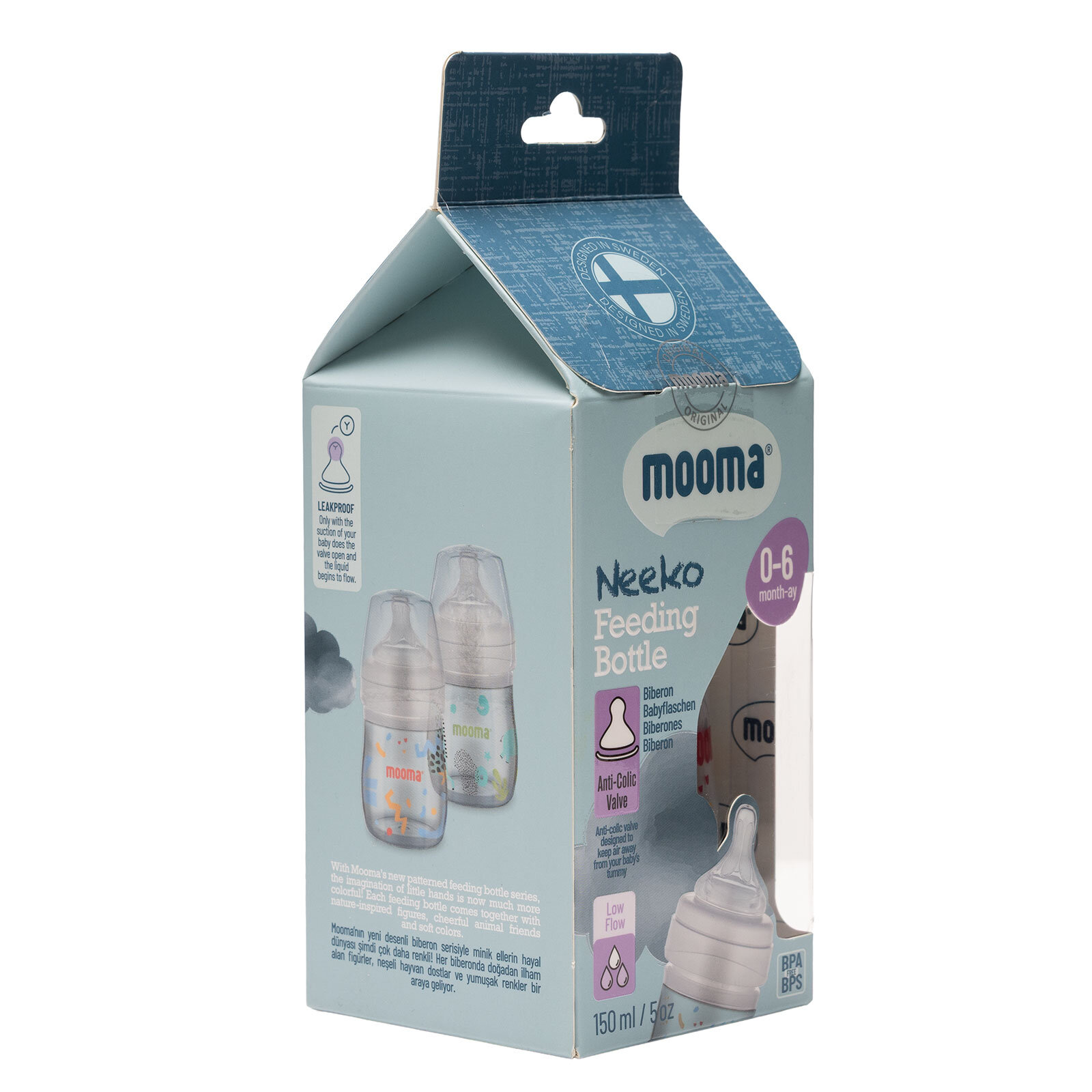 Neeko Konfeti Desenli Biberon 150 ml Yavaş Akış