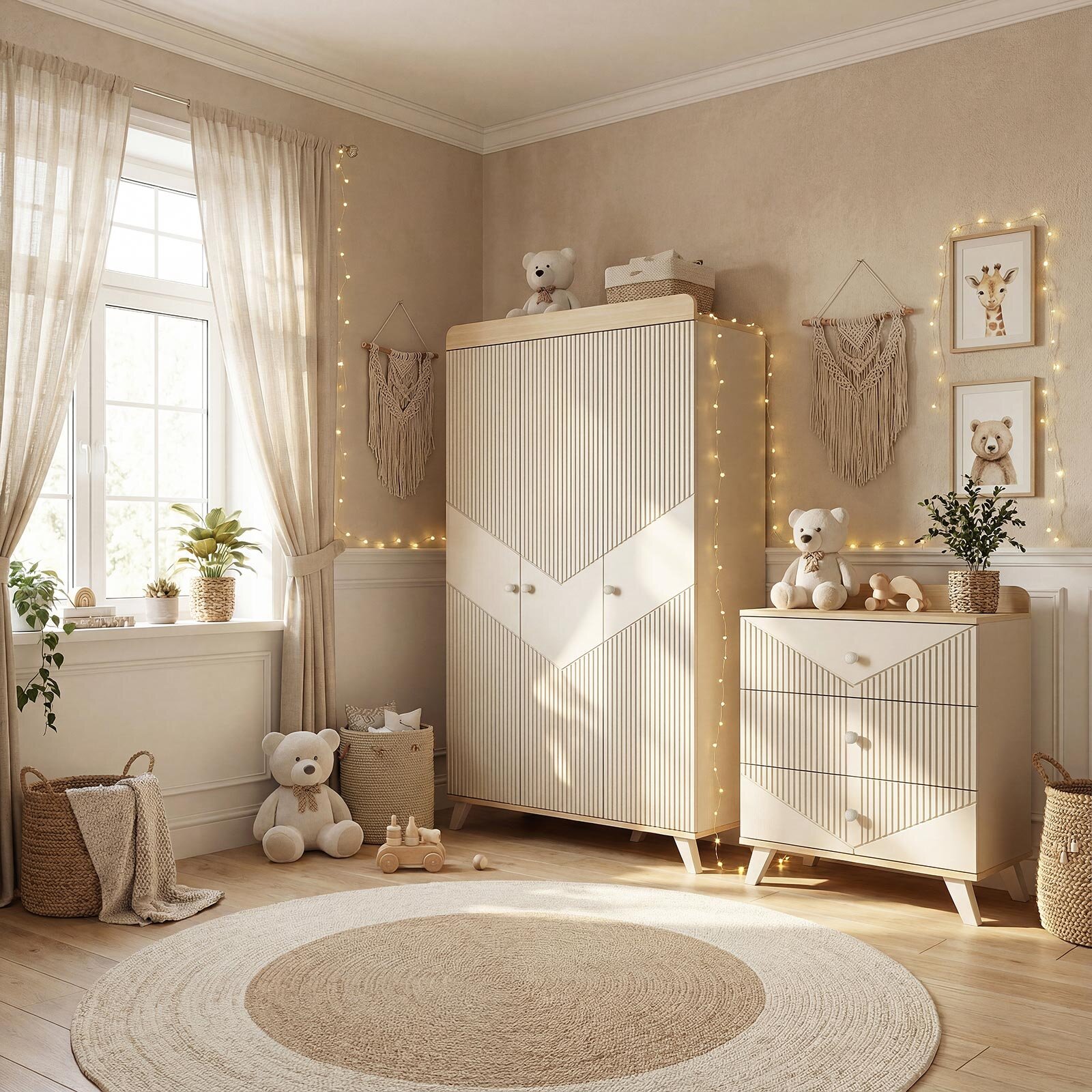 Nefin 3 Kapaklı Dolap