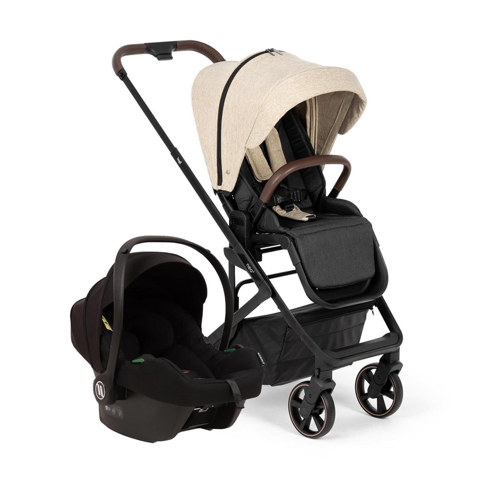 Neo 2 Cosmo Travel Sistem Bebek Arabası Beige - Black
