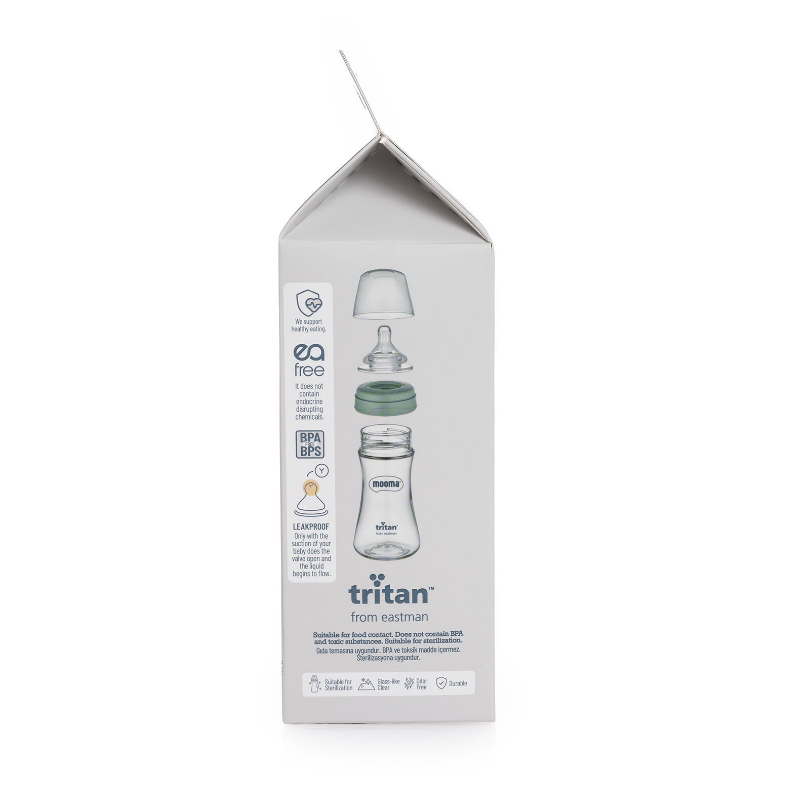 Neutra Tritan Biberon 250 ml 6-18 Ay Orta Akış Çağla Yeşili Neutra Tritan Biberon 250 ml 6-18 Ay Orta Akış Çağla Yeşili
