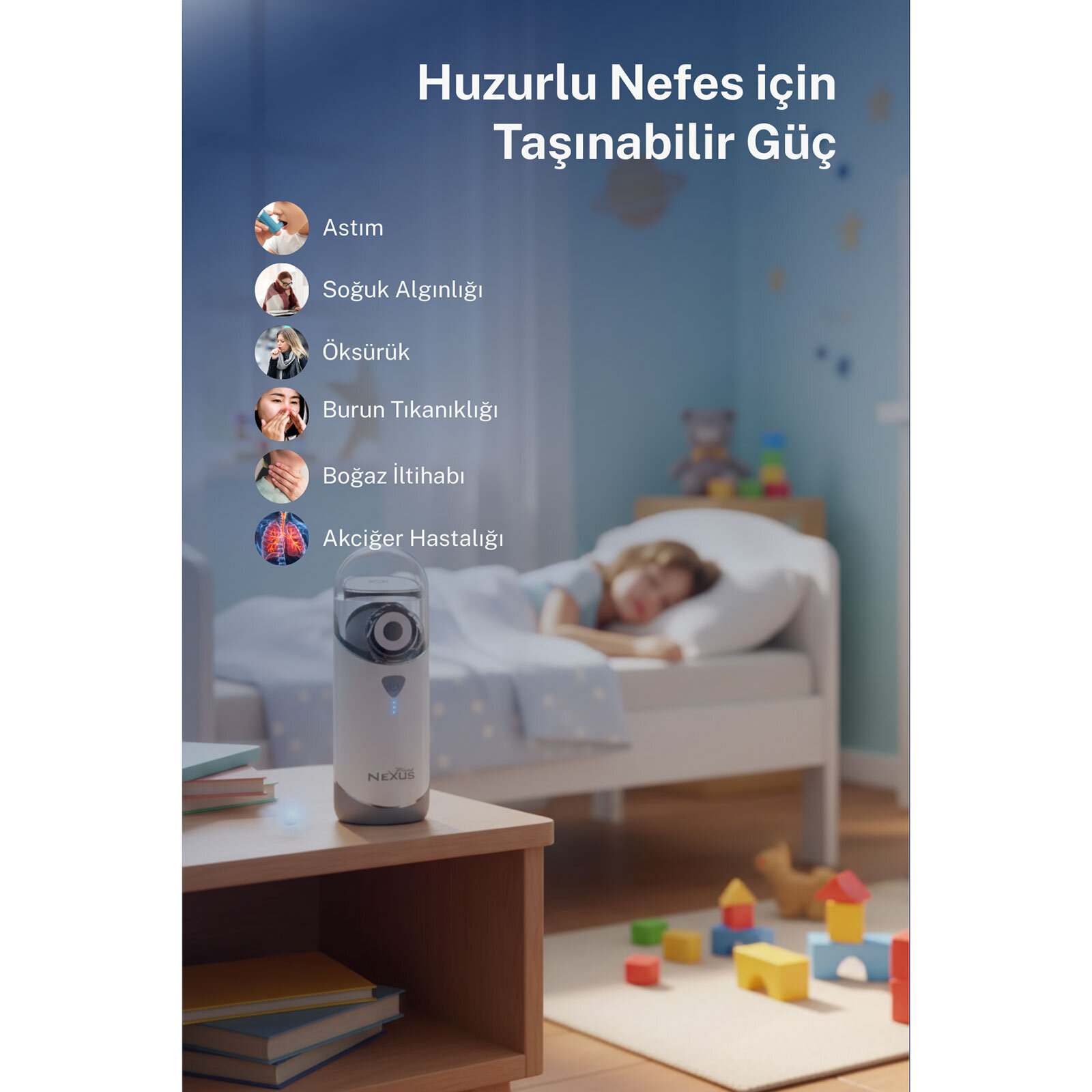 Taşınabilir Mesh Nebulizatör