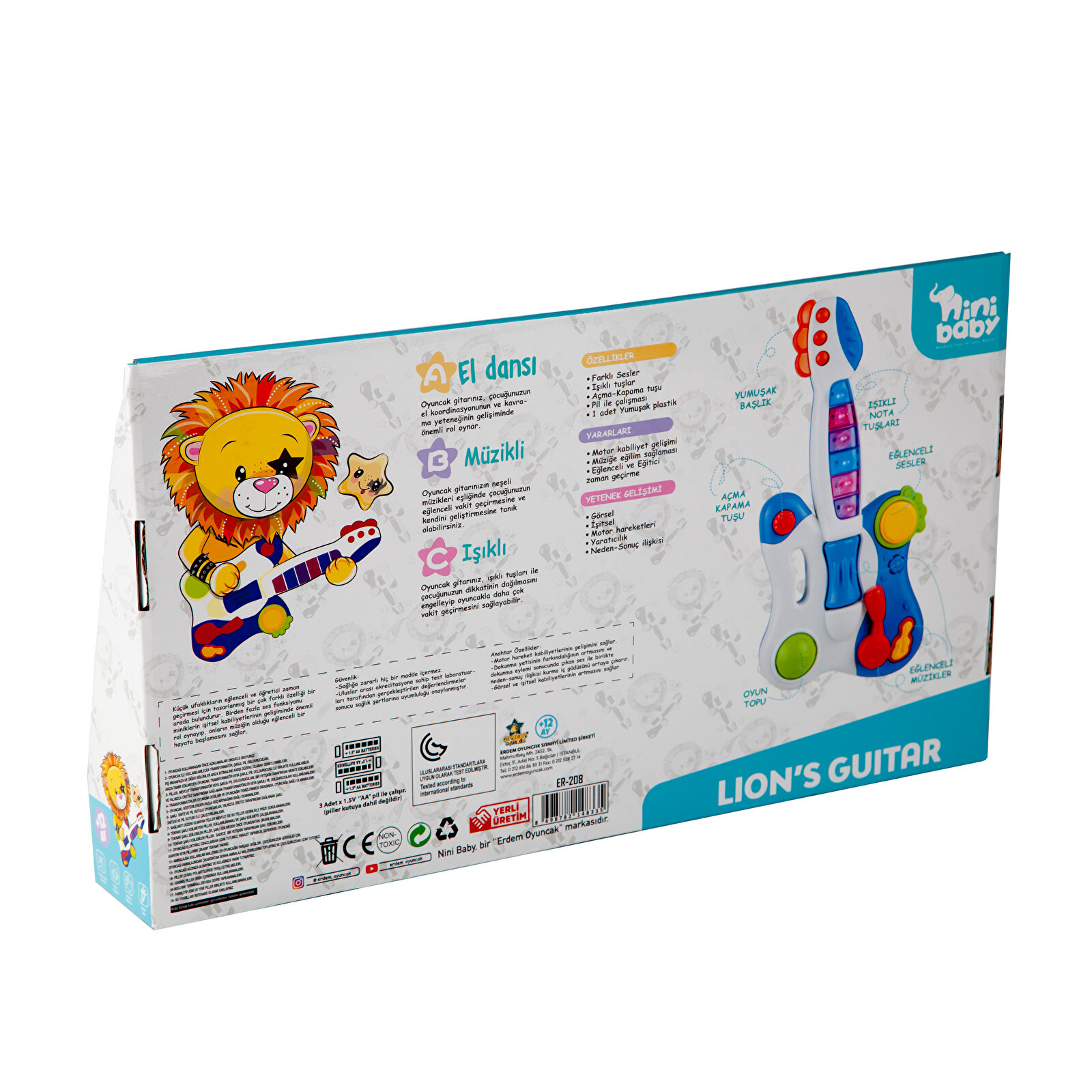 Gitar Lion Işıklı Sesli Müzikli Eğitici