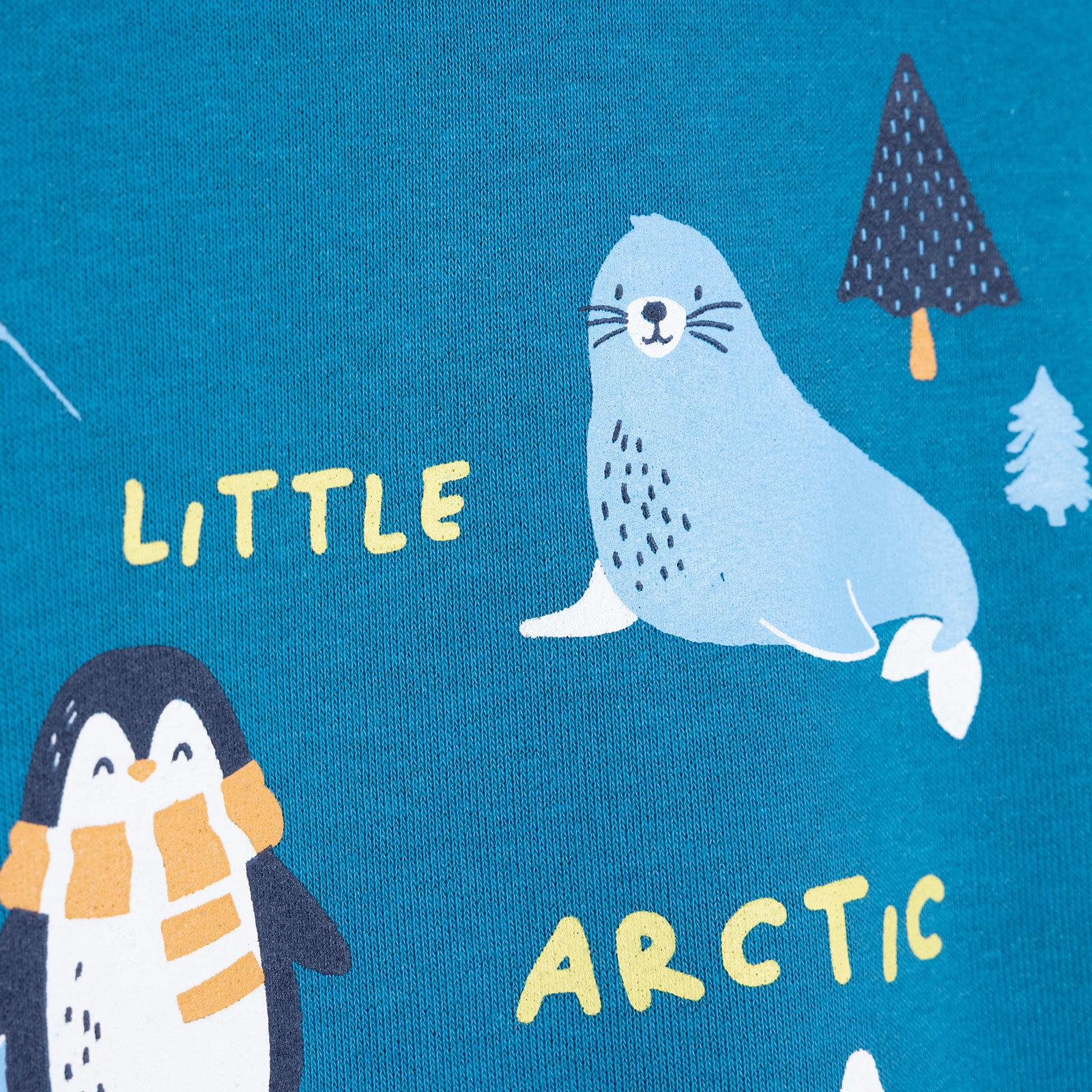 Erkek Bebek Eşofman Takım Şardonlu Kumaş Nordic Forest Bisiklet Yaka Uzun Kol Yeşil