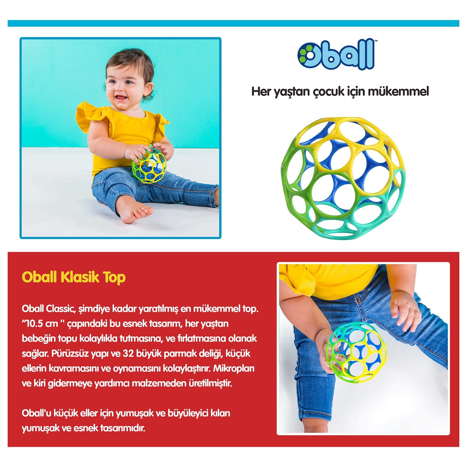 Oball Klasik Top Pink Purple-Pembe