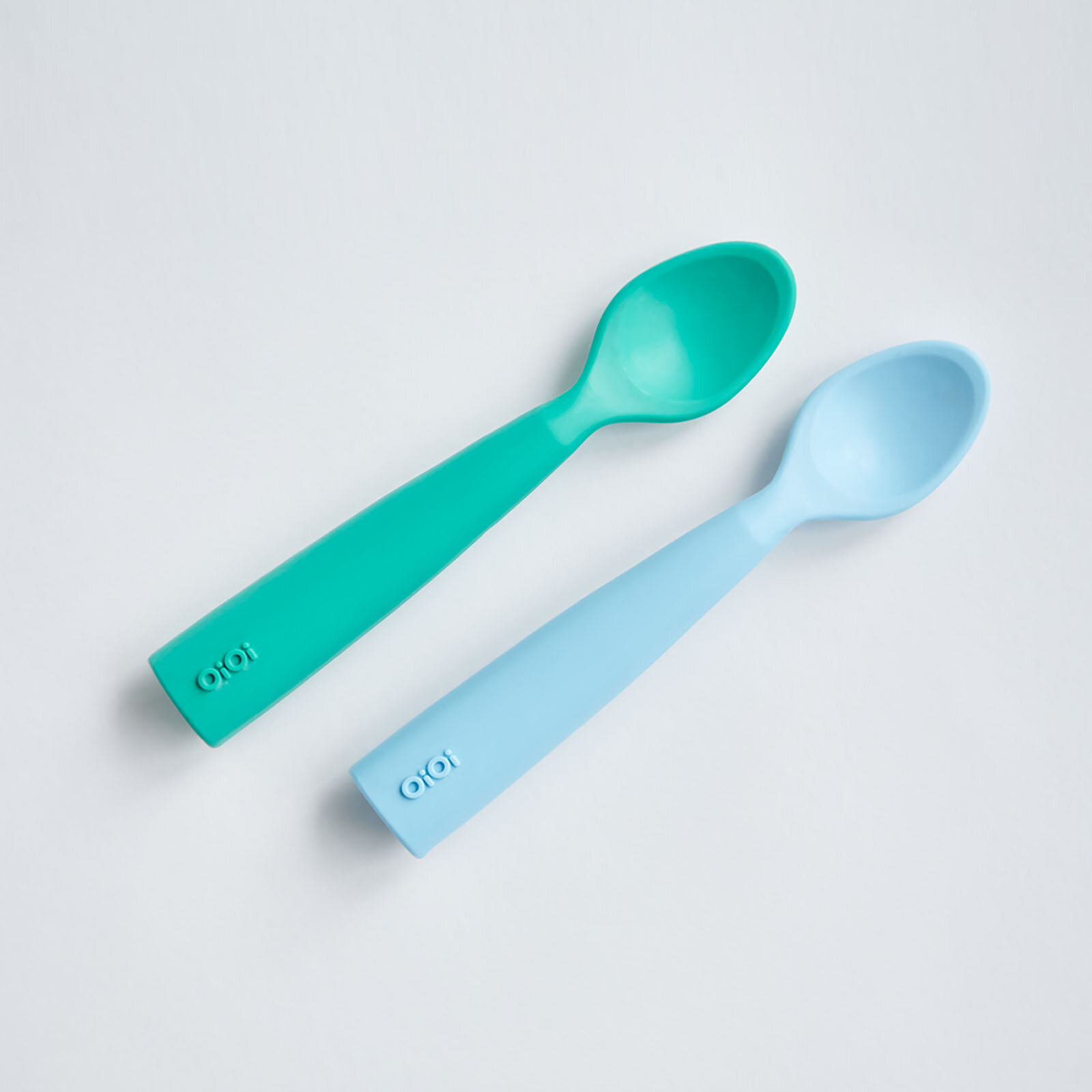 Nam Nam 2li Silikon Mama Kaşığı Mavi-Yeşil