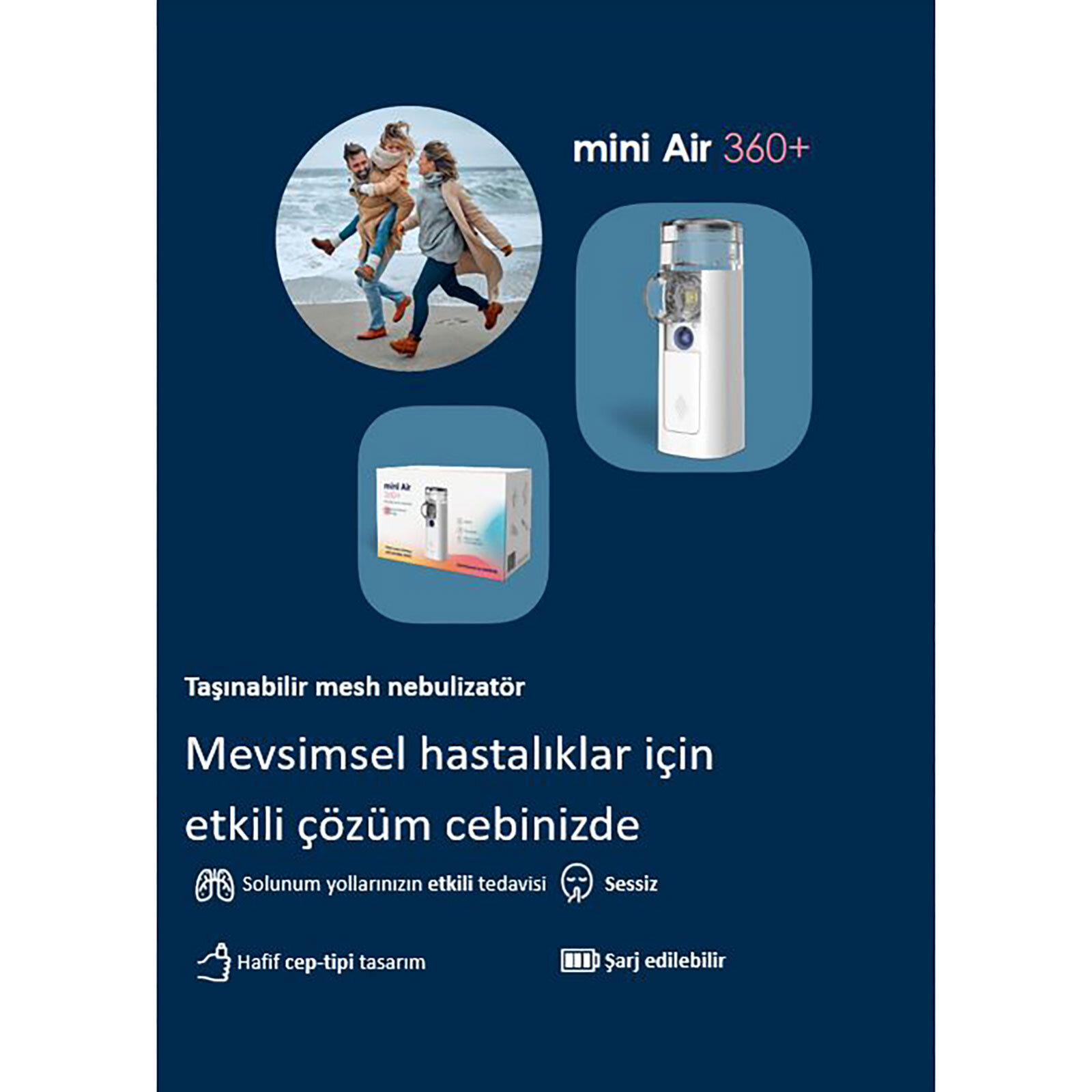 Mini Air 360+ Taşınabilir Mesh Nebulizator