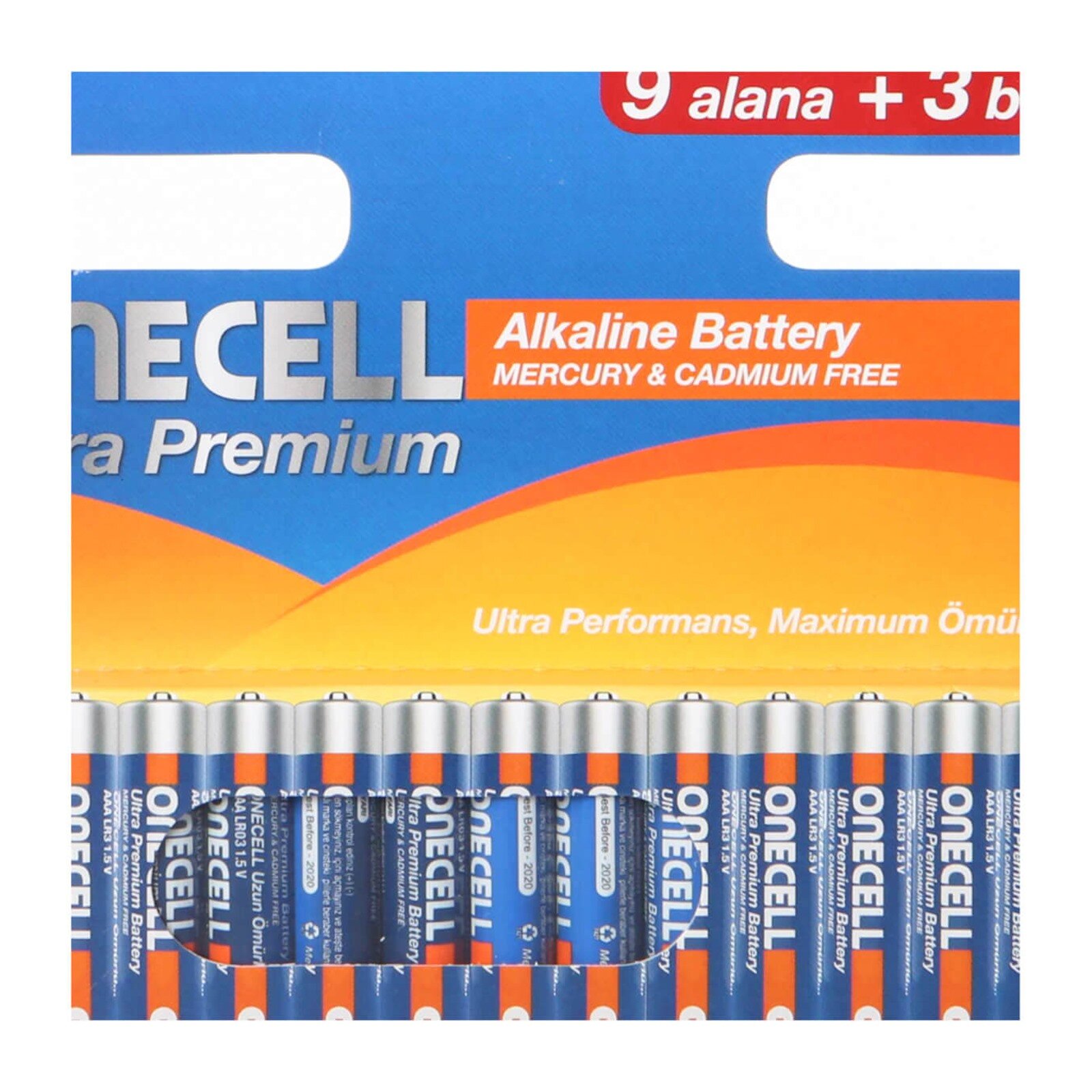 Ultra Premium Alkalin AAA Boy Pil 9+3