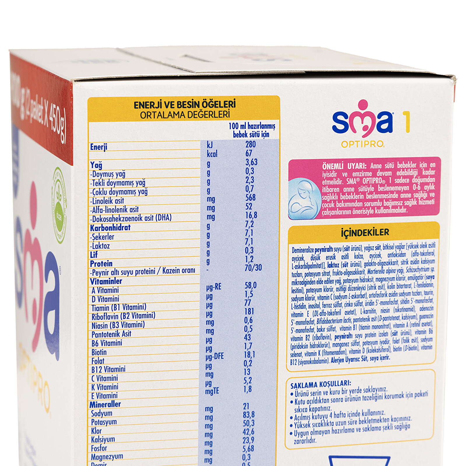 OPTİPRO PROBİYOTİK 1 BEBEK SÜTÜ 900 GR. 0-6 AY