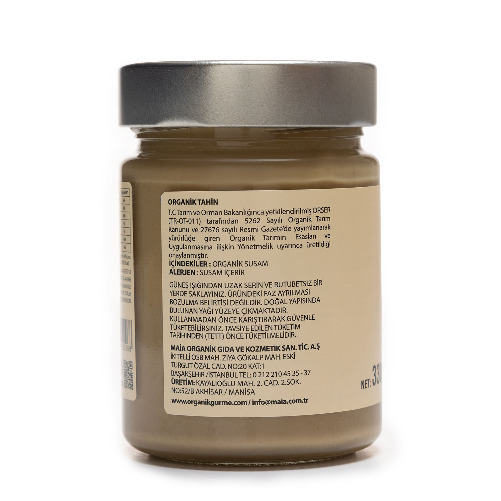 ORAGANİK TAHİN&nbsp; 330GR