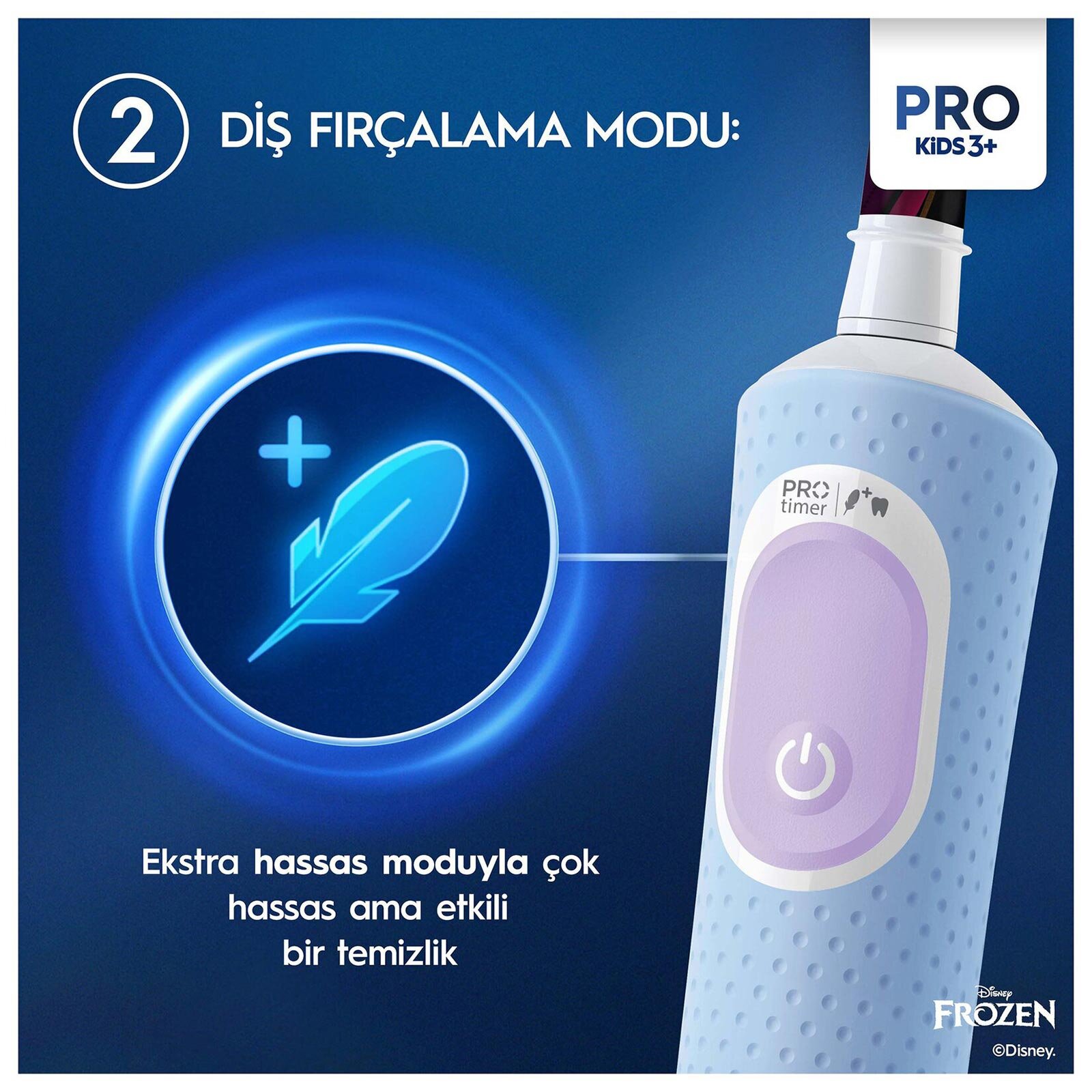 Oral B D100 Pro Çocuk Frozen Şarj Edilebilir Diş Fırçası