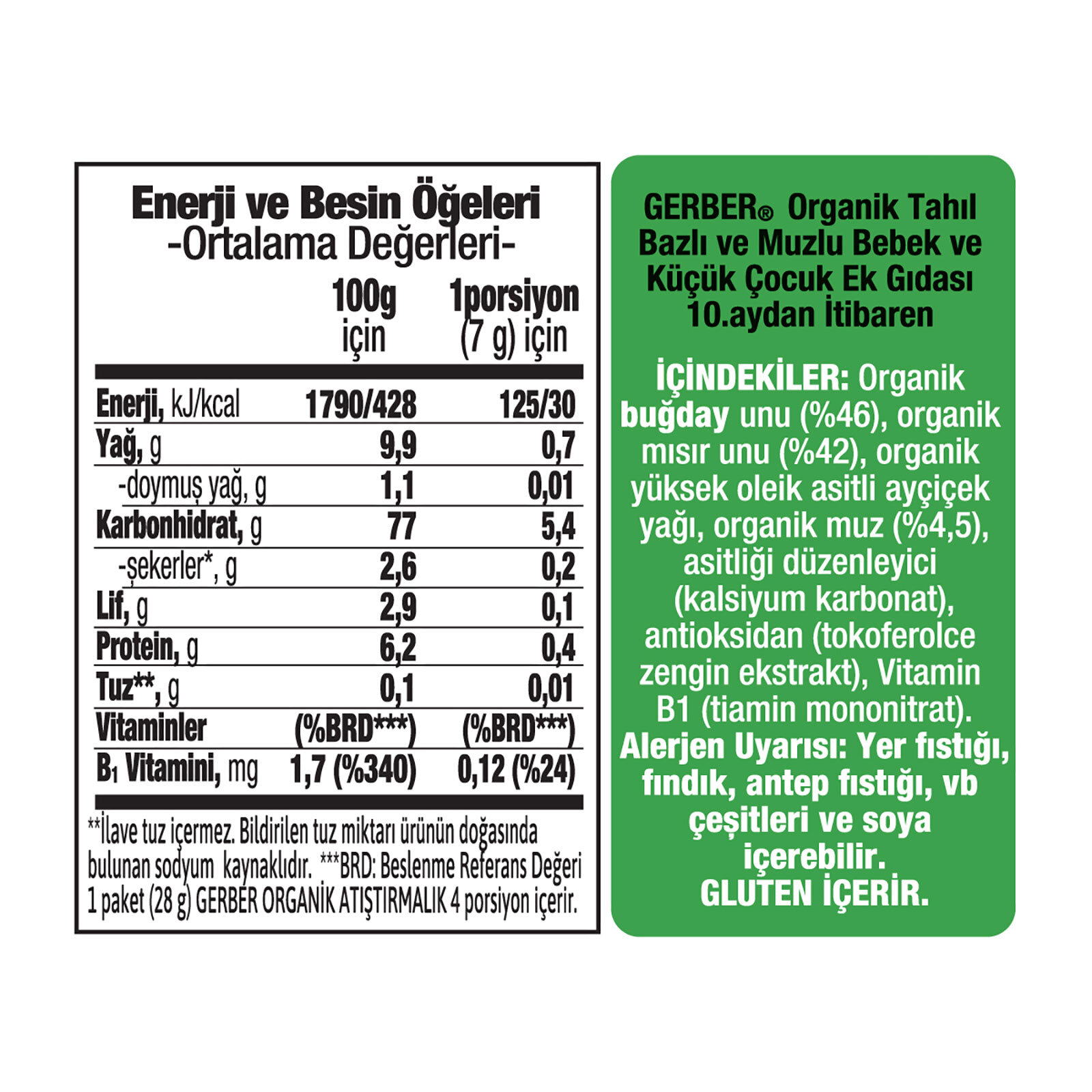 Organic Diş Tekerciği Gofret 28gr.