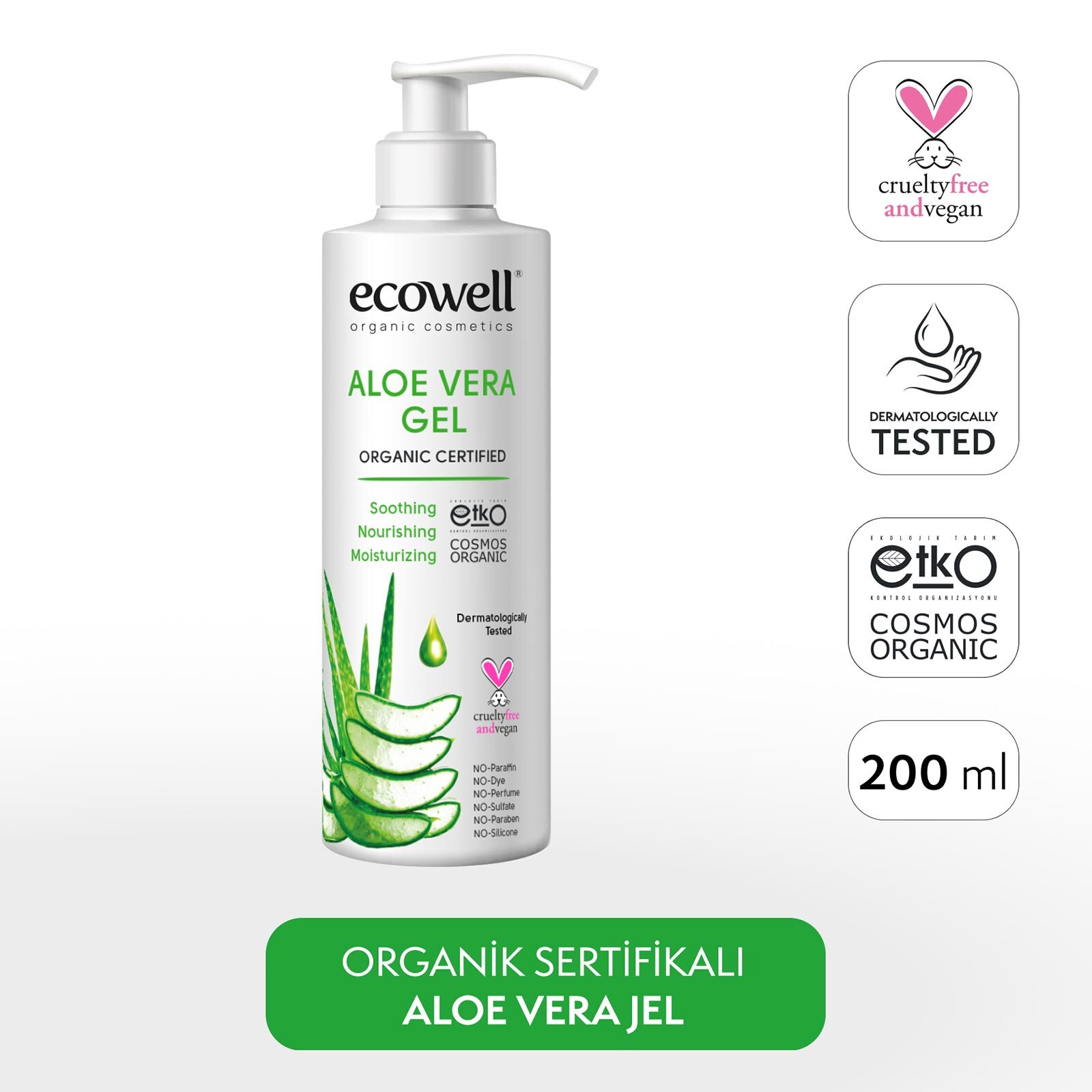 Organik Aleovera Jel 200 ml Organik Aleovera Jel 200 ml