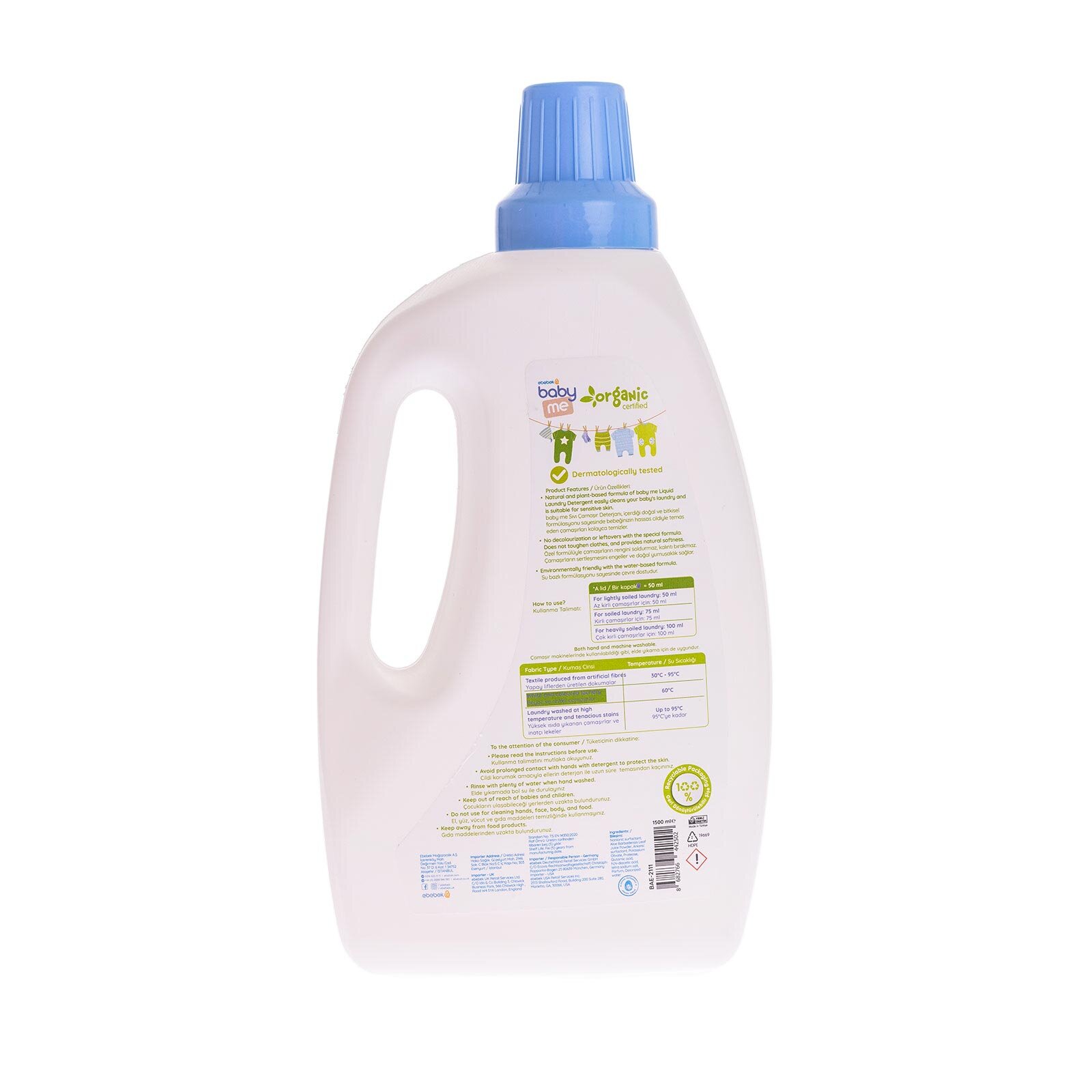 Organik Bebek Deterjan 1500 ml Organik Bebek Deterjan 1500 ml