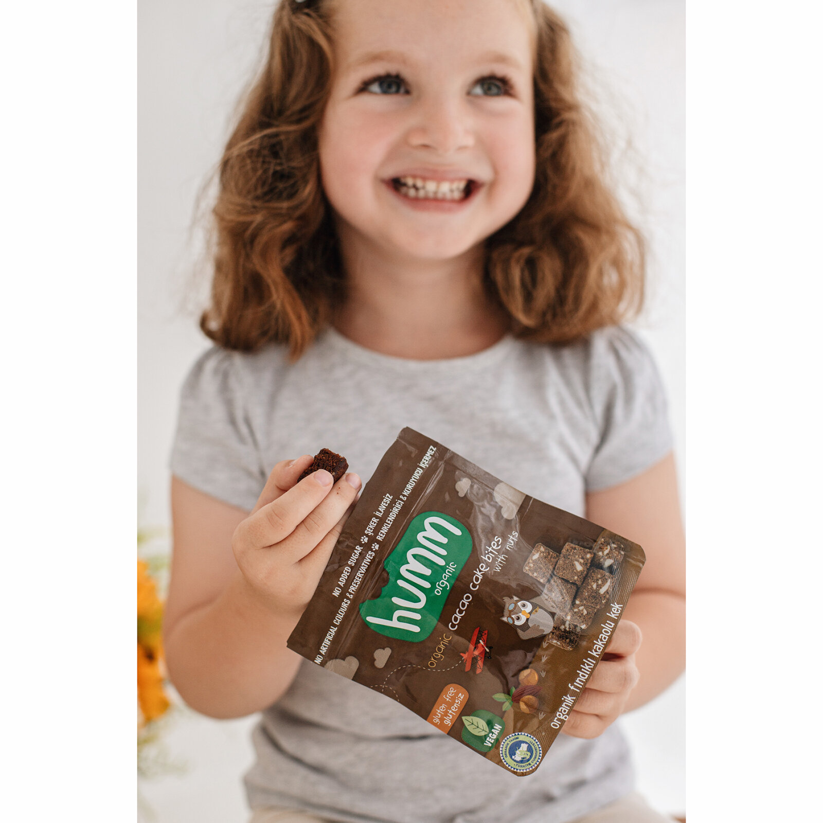 Organik Glutensiz Vegan Kakaolu ve Fındıklı Kek 30 gr