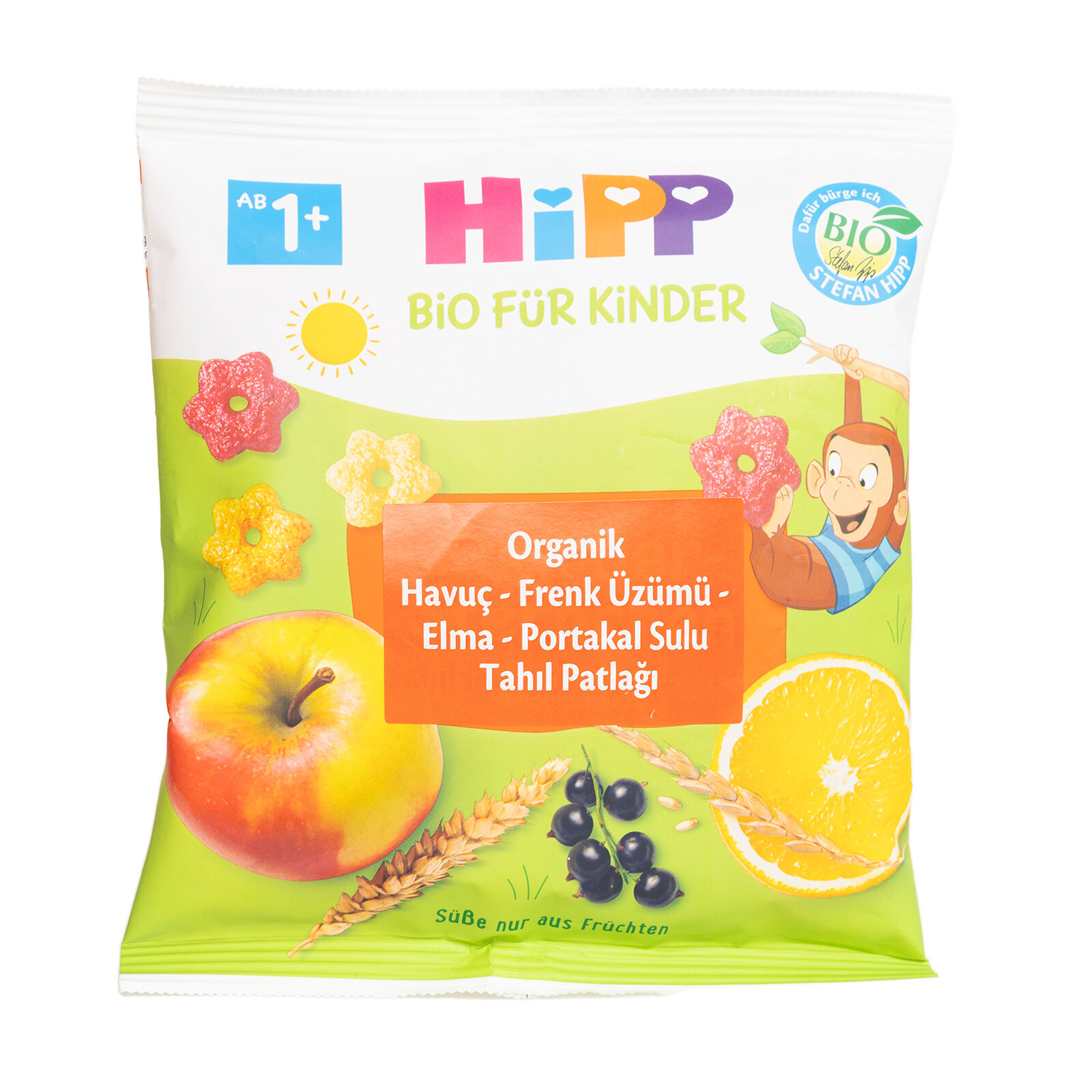 Organik Havuçlu Frenk Üzümlü Elmalı Portakallı Tahıl Patlağı