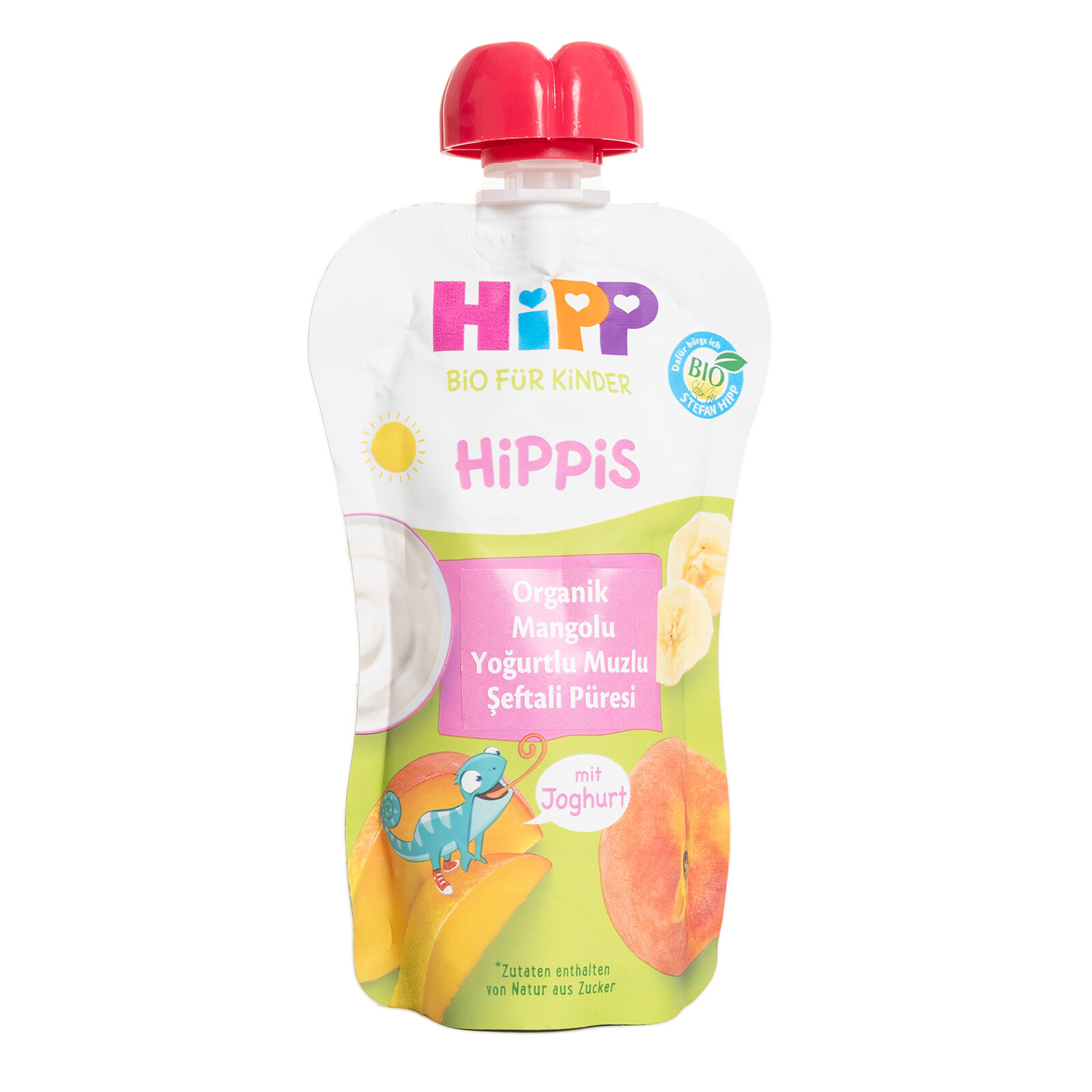 Organik Mangolu Yoğurtlu Muzlu Şeftali Püresi 100gr