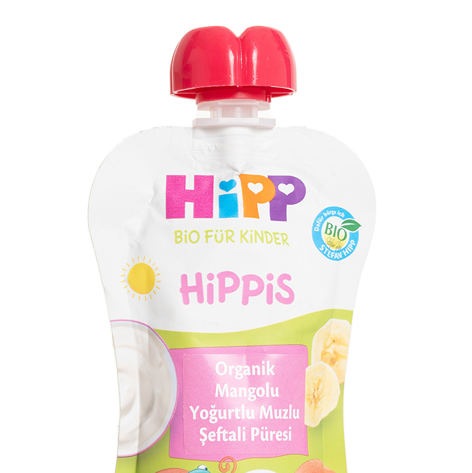 Organik Mangolu Yoğurtlu Muzlu Şeftali Püresi 100gr