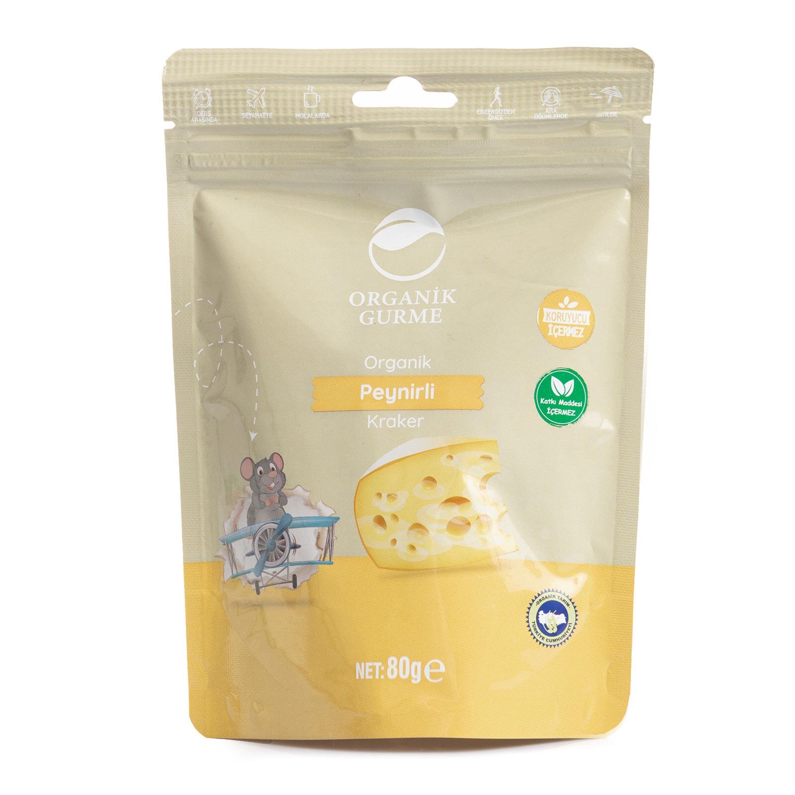 ORGANİK&nbsp; PEYNİRLİ KRAKER&nbsp; 80 GR