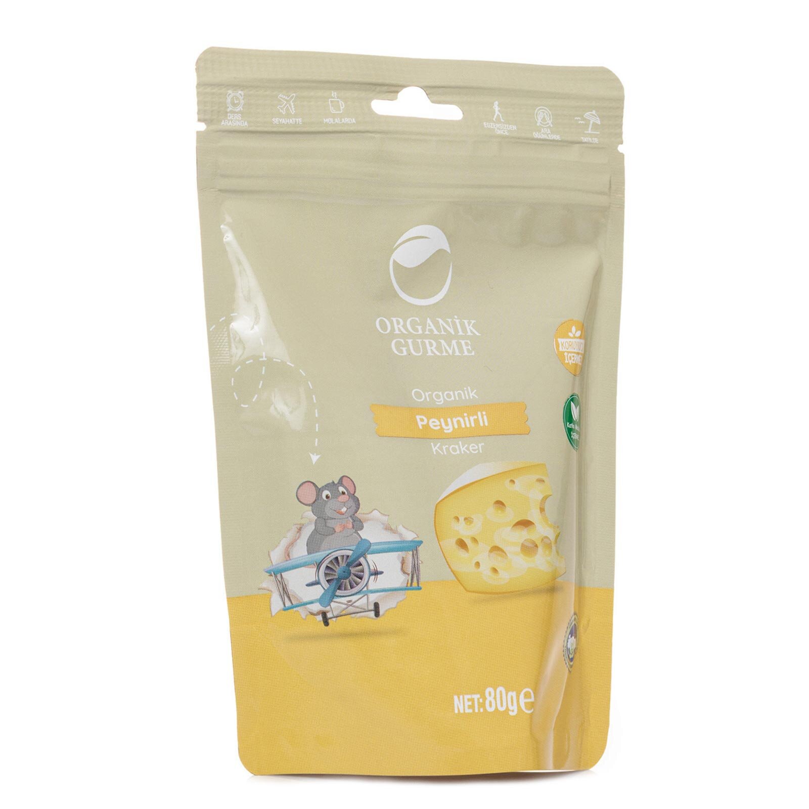 ORGANİK&nbsp; PEYNİRLİ KRAKER&nbsp; 80 GR