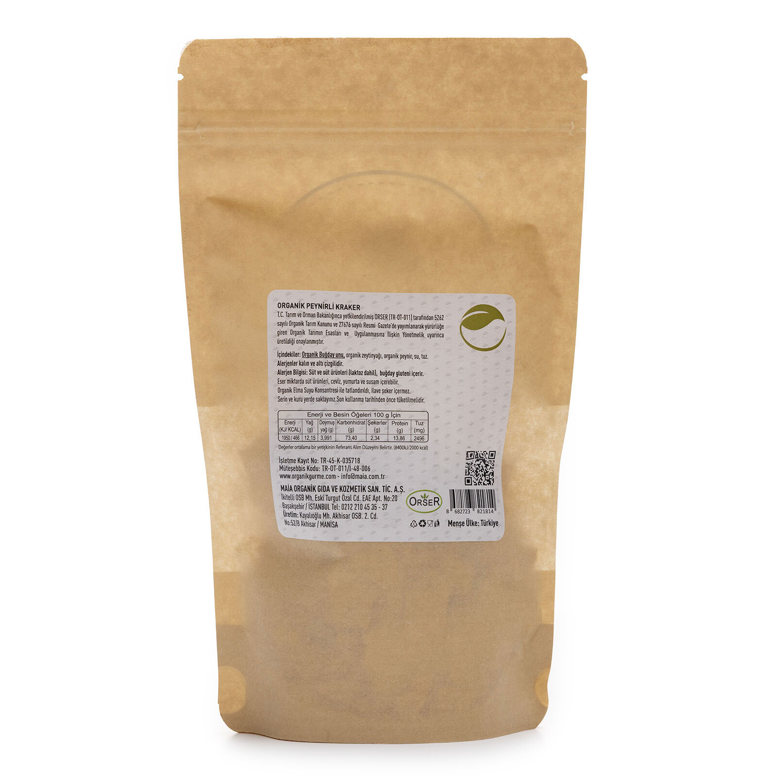 ORGANİK&nbsp; PEYNİRLİ KRAKER&nbsp; 80 GR