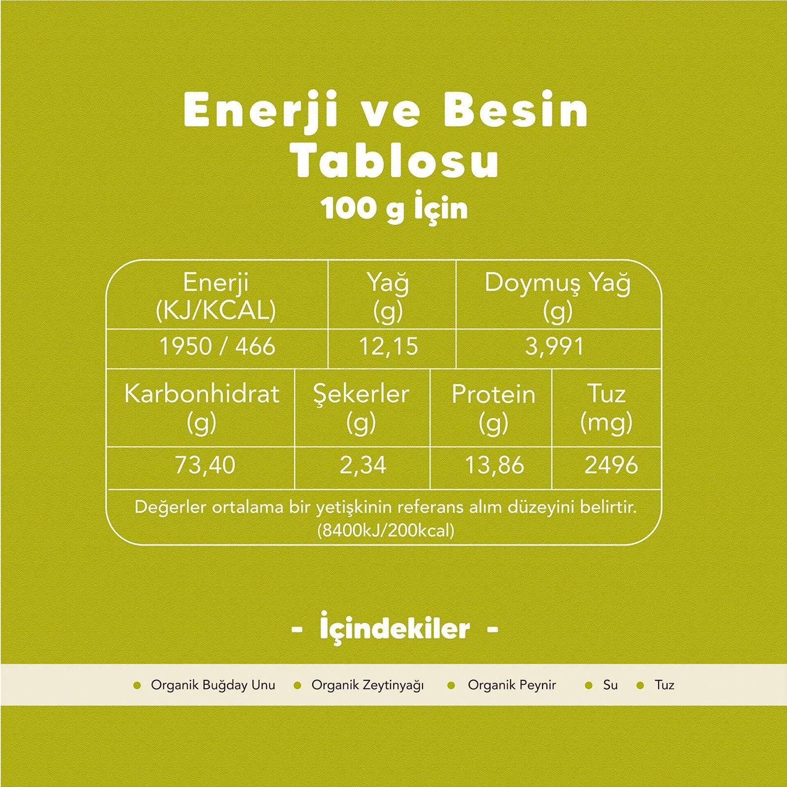 ORGANİK&nbsp; PEYNİRLİ KRAKER&nbsp; 80 GR