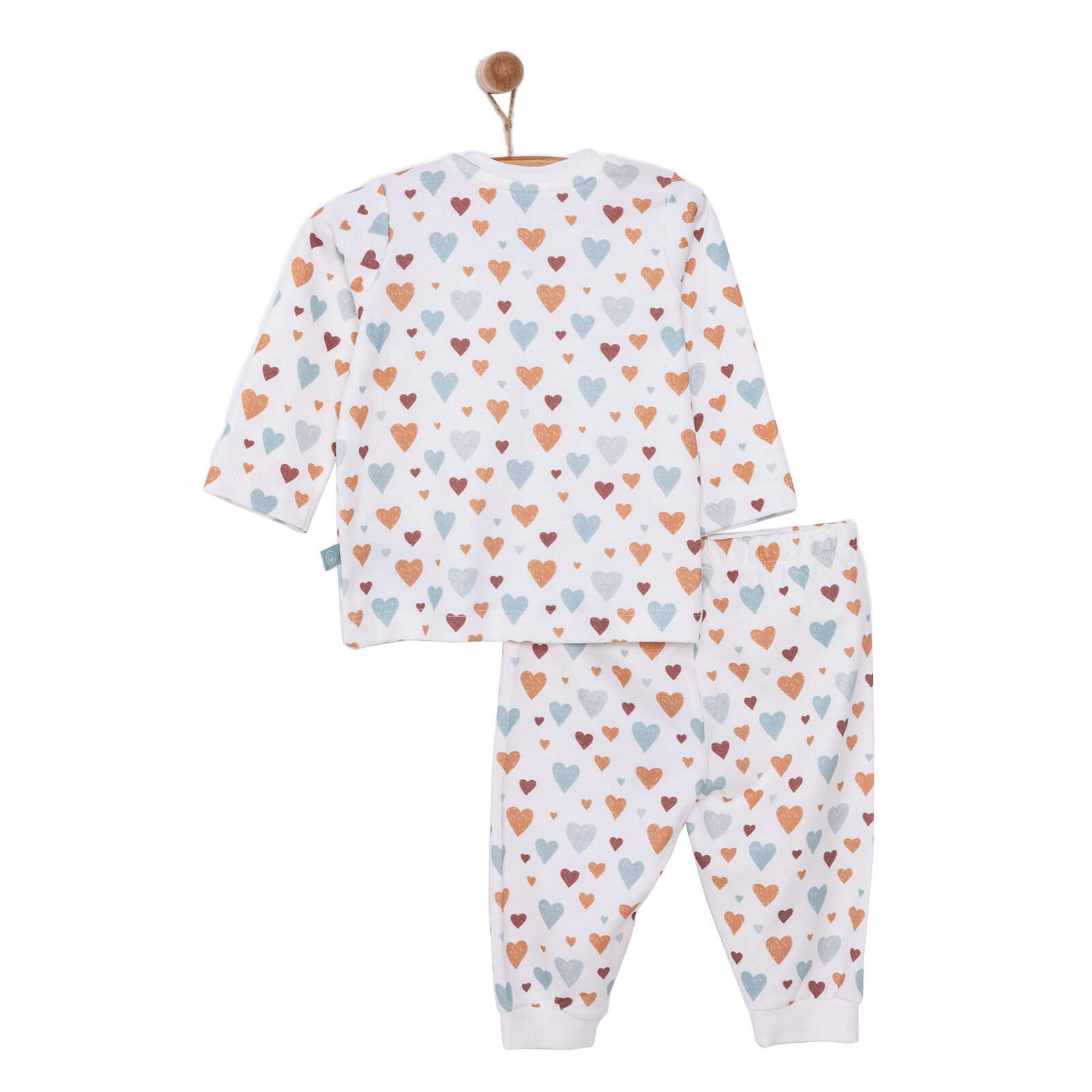 Kız Bebek Pijama Takım Organik Kumaş Çıtçıtlı Pambuliq Bisiklet Yaka Uzun Kollu Kız Bebek Pijama Takım Organik Kumaş Çıtçıtlı Pambuliq Bisiklet Yaka Uzun Kollu