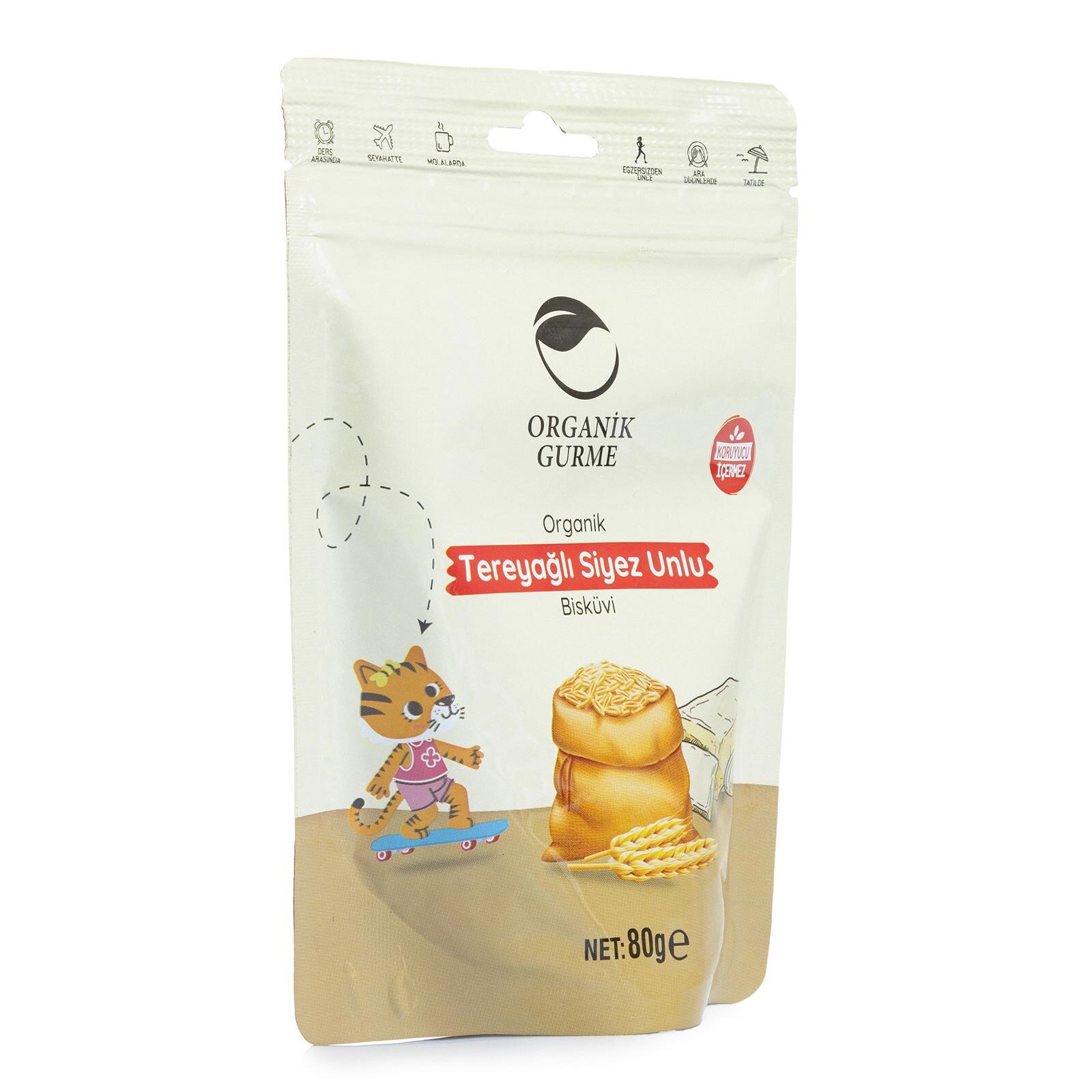 ORGANİK TEREYAĞLI SİYEZ UNLU BİSKÜVİ&nbsp;80 GR