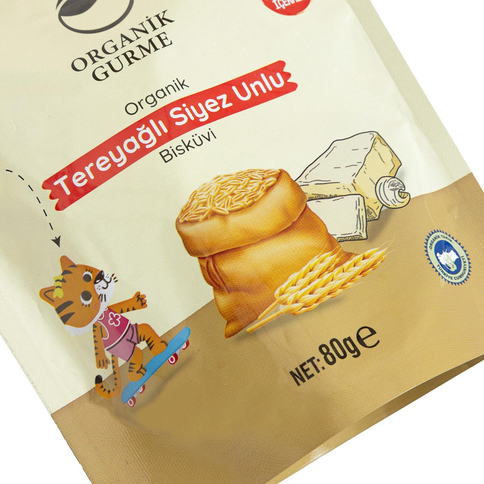 ORGANİK TEREYAĞLI SİYEZ UNLU BİSKÜVİ&nbsp;80 GR