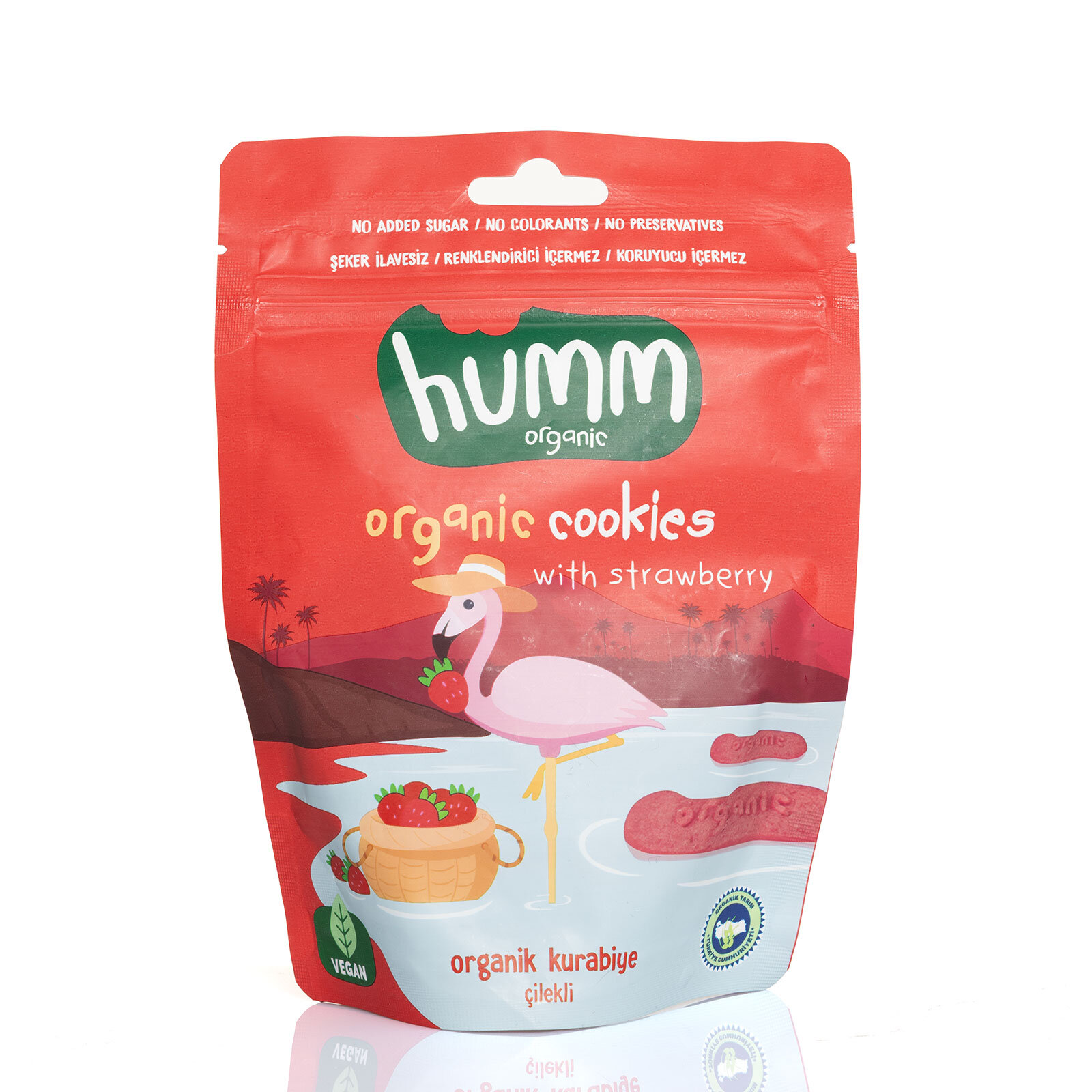 Organik Vegan Çilek Kurabiye 55 Gr Organik Vegan Çilek Kurabiye 55 Gr