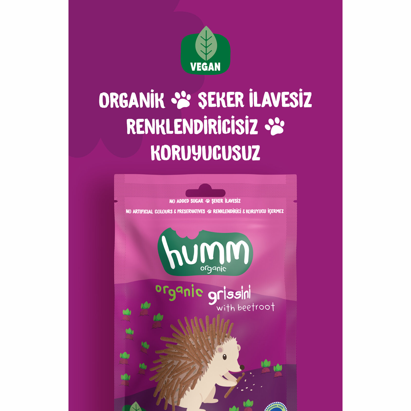 humm organic Organik Vegan Pancarlı Grissini 55 gr - ebebek