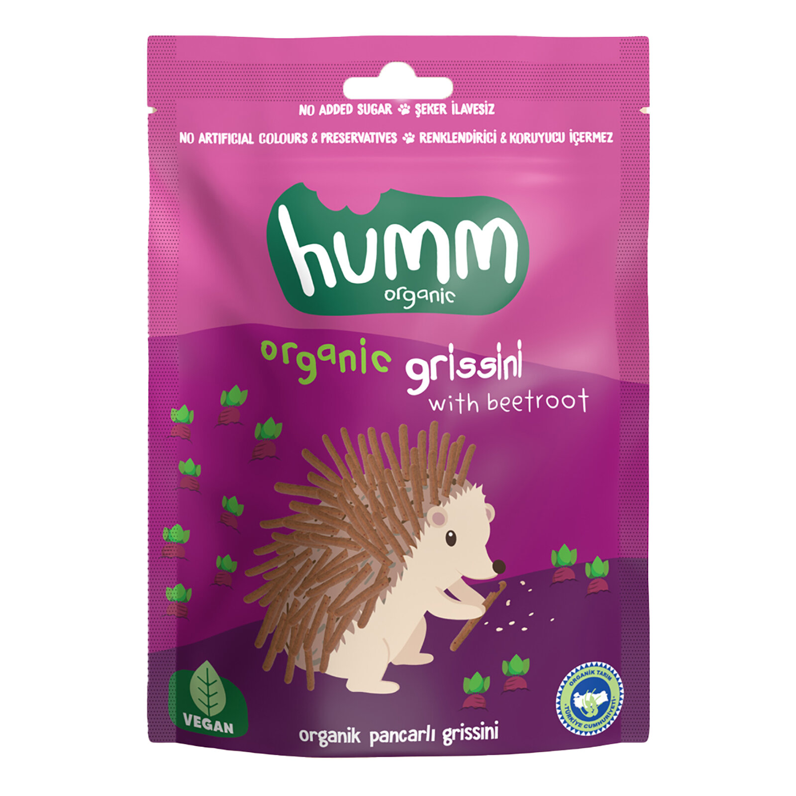Organik Vegan Pancarlı Grissini 55 gr Organik Vegan Pancarlı Grissini 55 gr