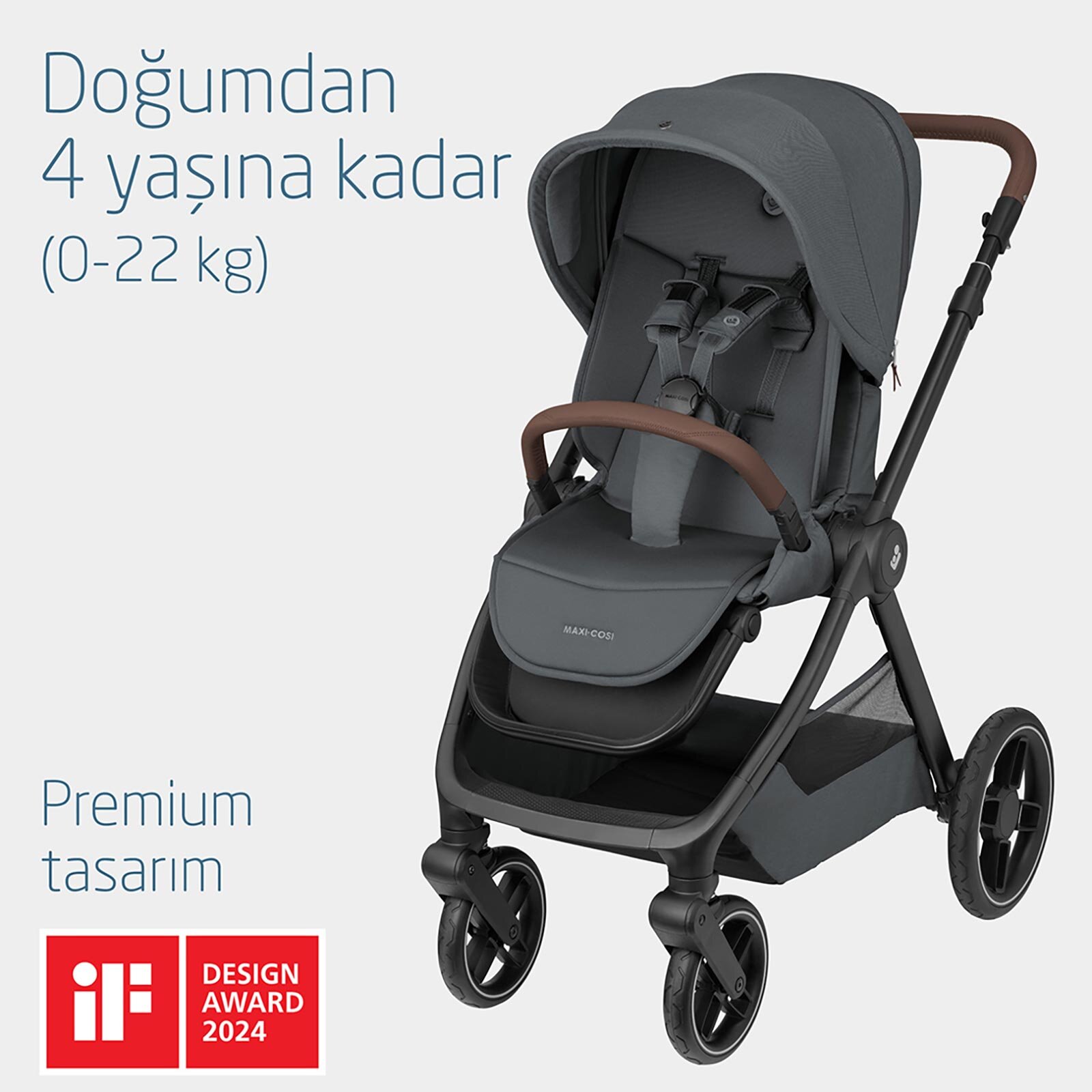 Oxford Çift Yönlü Seyahat Sistem Olabilen Bebek Arabası Twillic Graphite