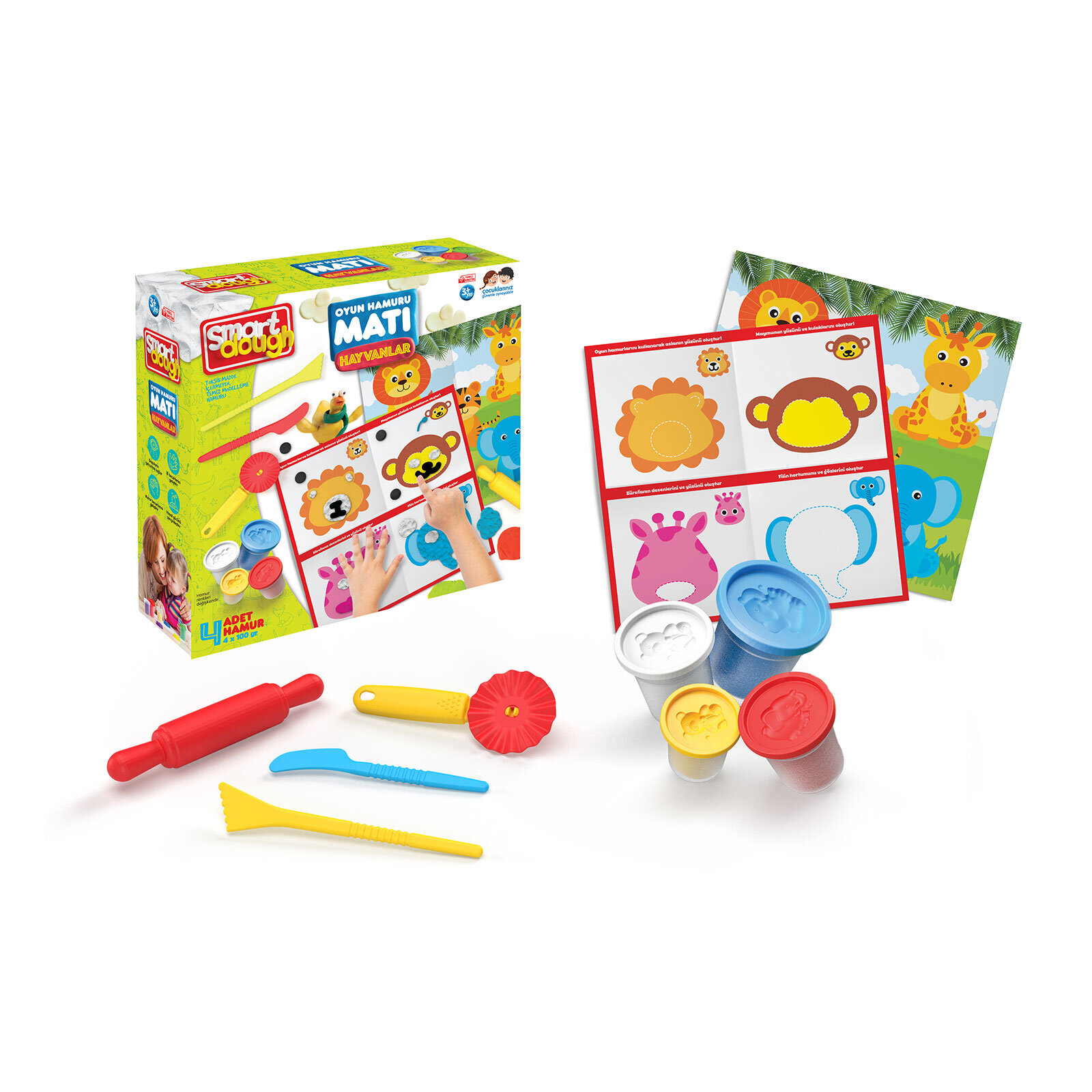 Oyun Hamuru Matı Hayvanlar 2*100 Oyun Hamuru Matı Hayvanlar 2*100