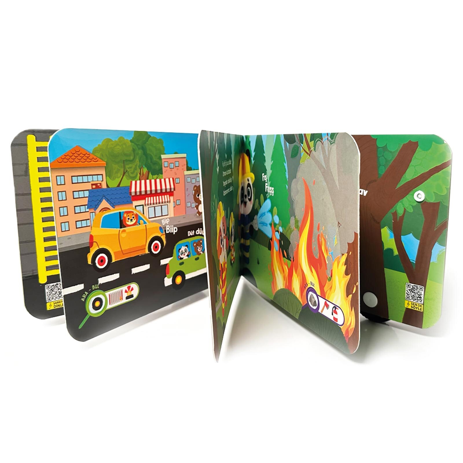 Oyuncak Kitap - İtfaiye (Gerçek Tekerlekli)