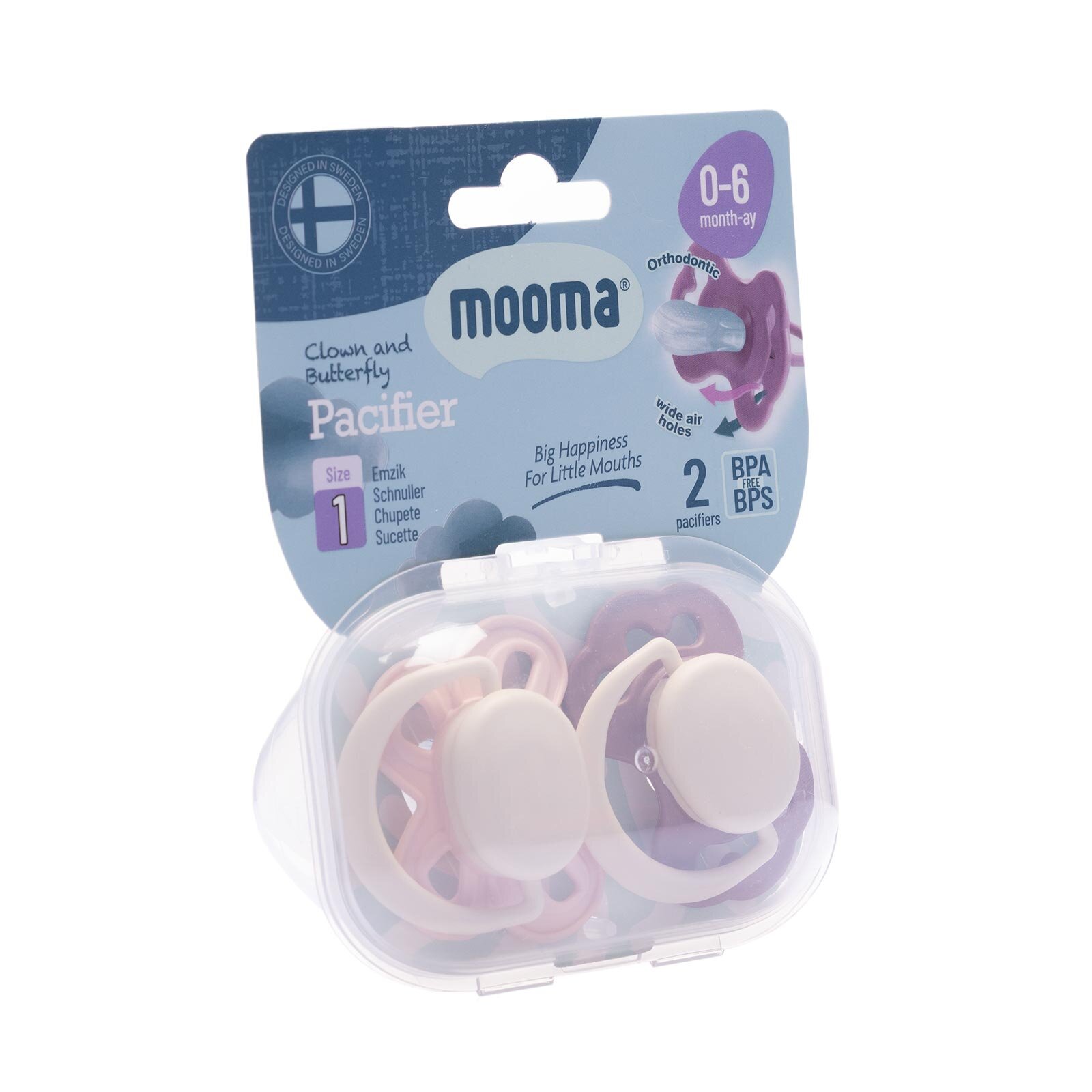 Palyaço Ve Kelebek Emzik No:1 Bebek Pembesi & Kahvemsi Mor Palyaço Ve Kelebek Emzik No:1 Bebek Pembesi & Kahvemsi Mor