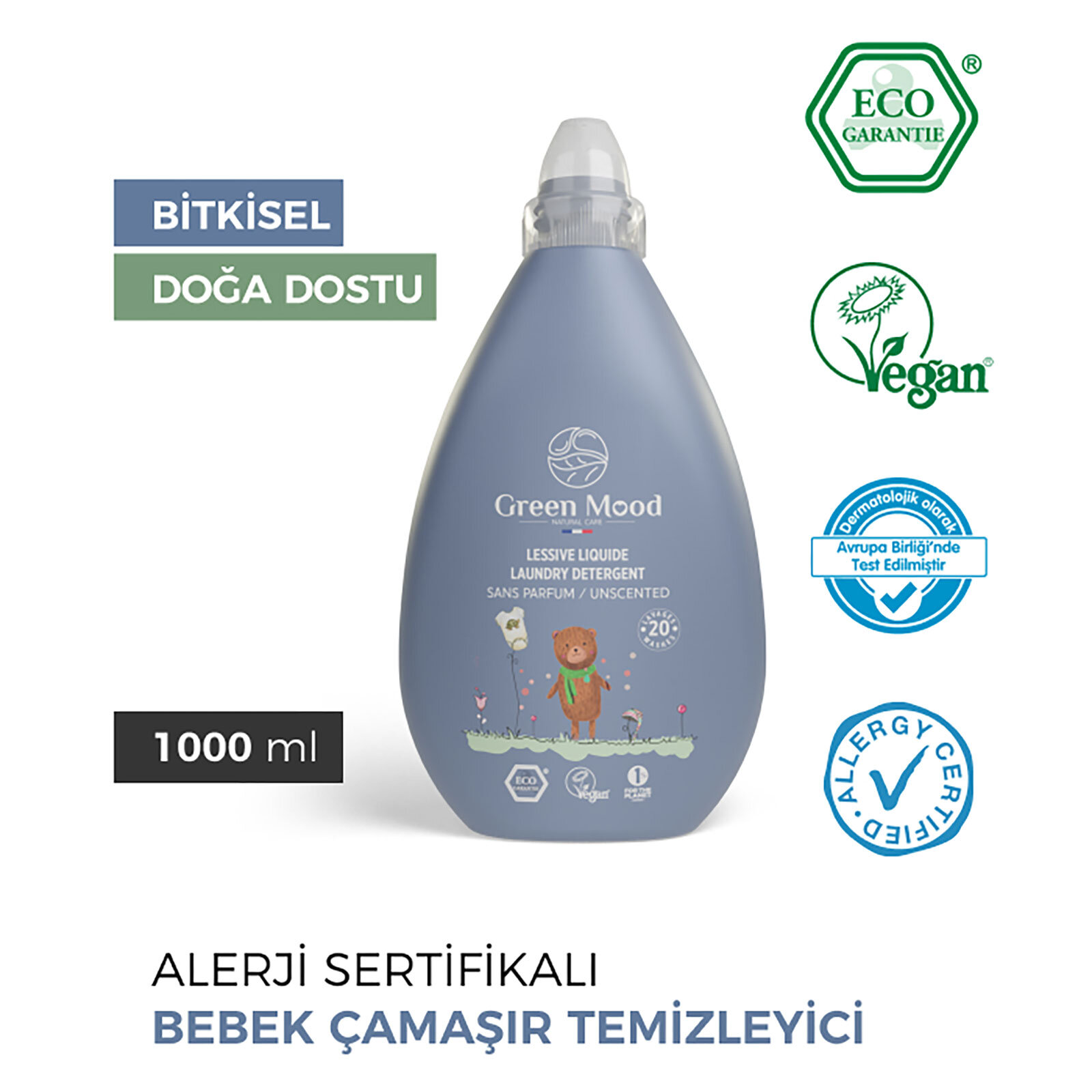 Parfümsüz Bebek Çamaşır Deterjanı 1000 ml