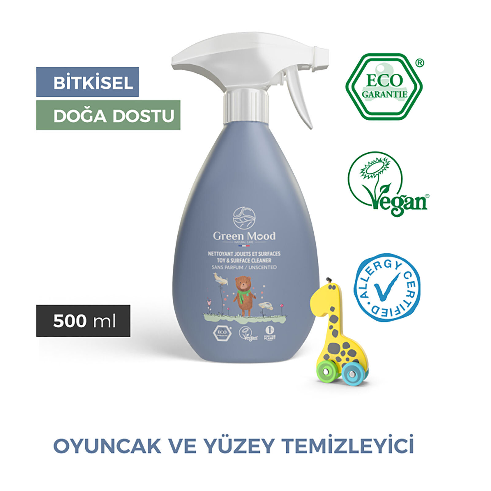 Parfümsüz Oyuncak ve Yüzey Temizleyici 500 ml
