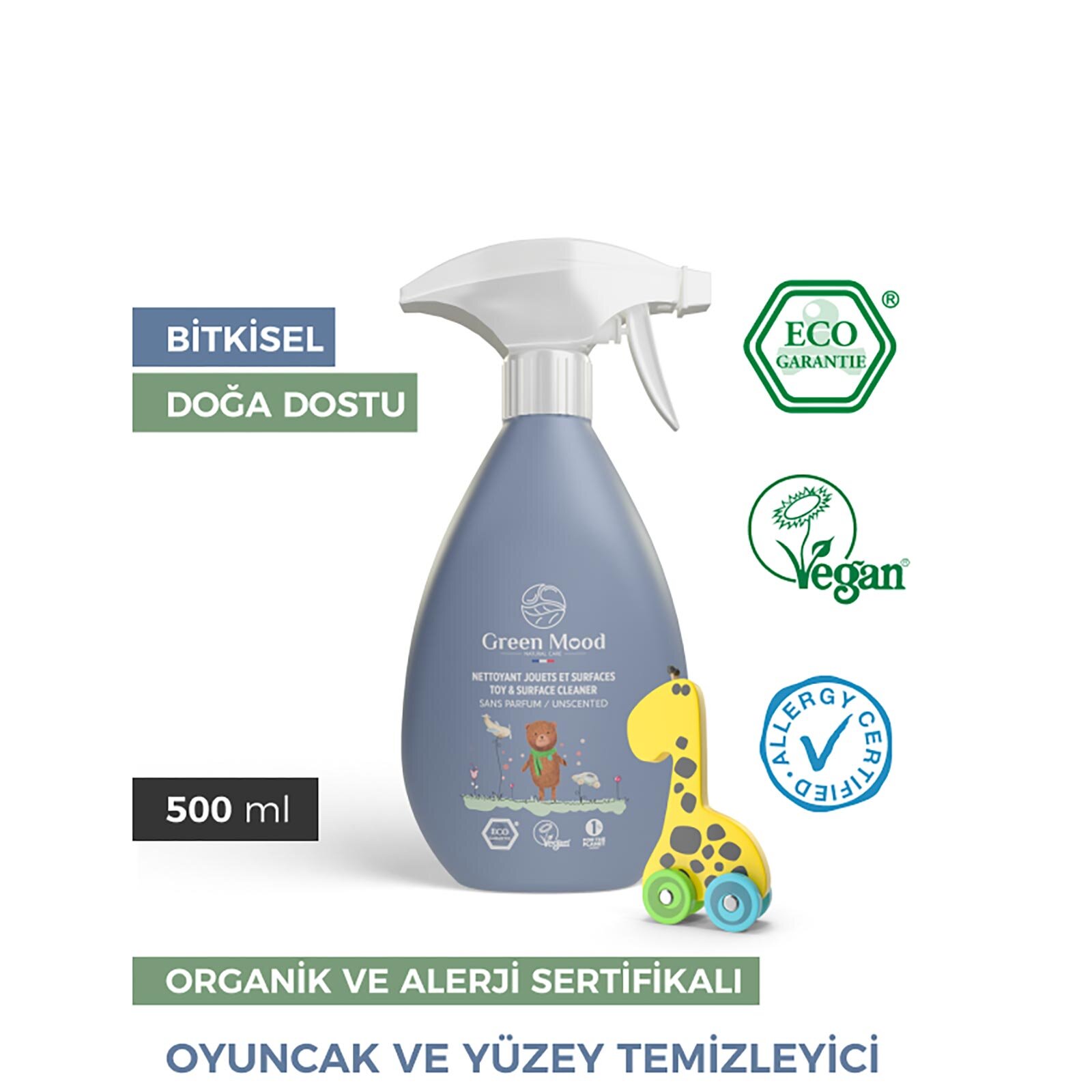 Parfümsüz Oyuncak ve Yüzey Temizleyici 500 ml