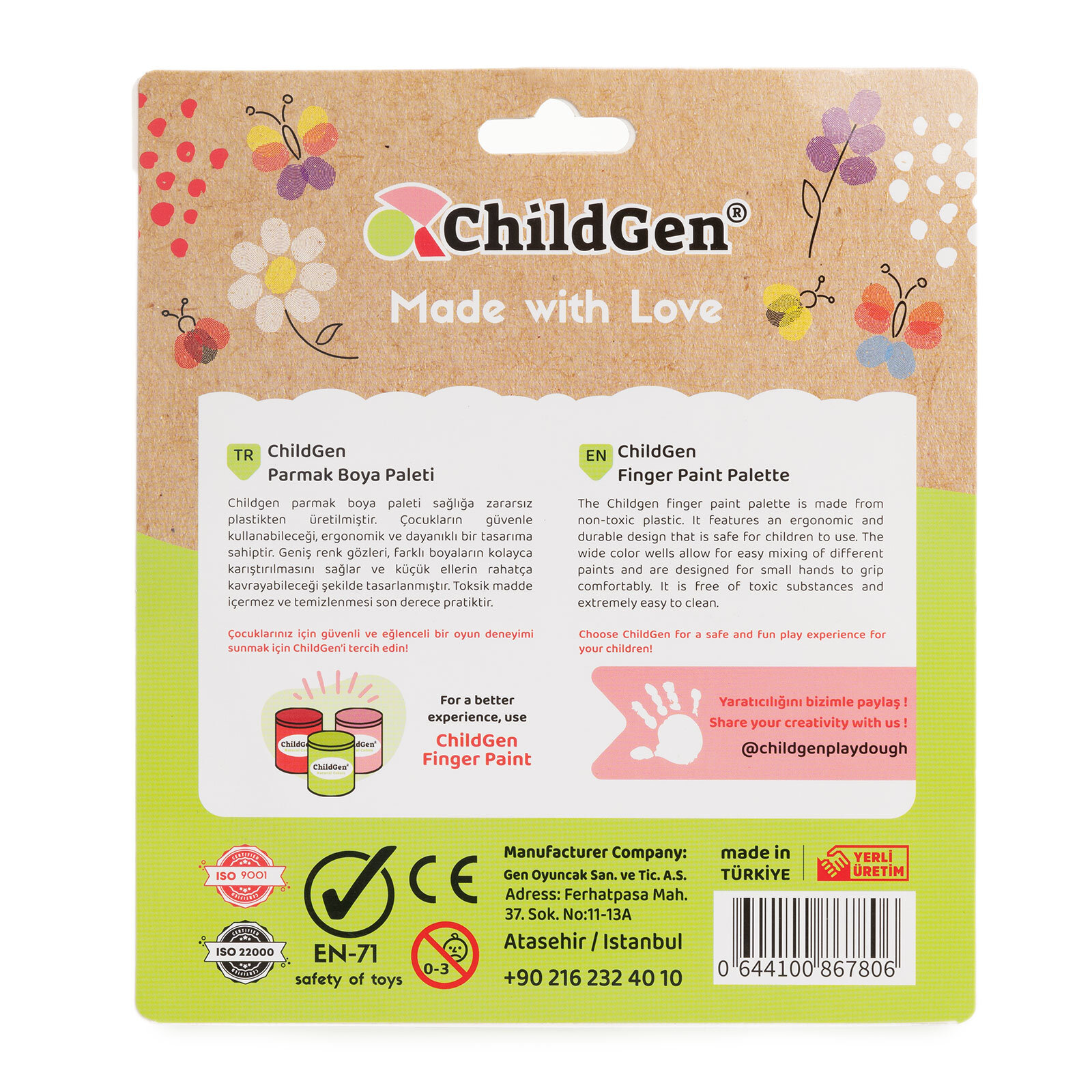 Parmak Boya Paleti Parmak Boya Paleti