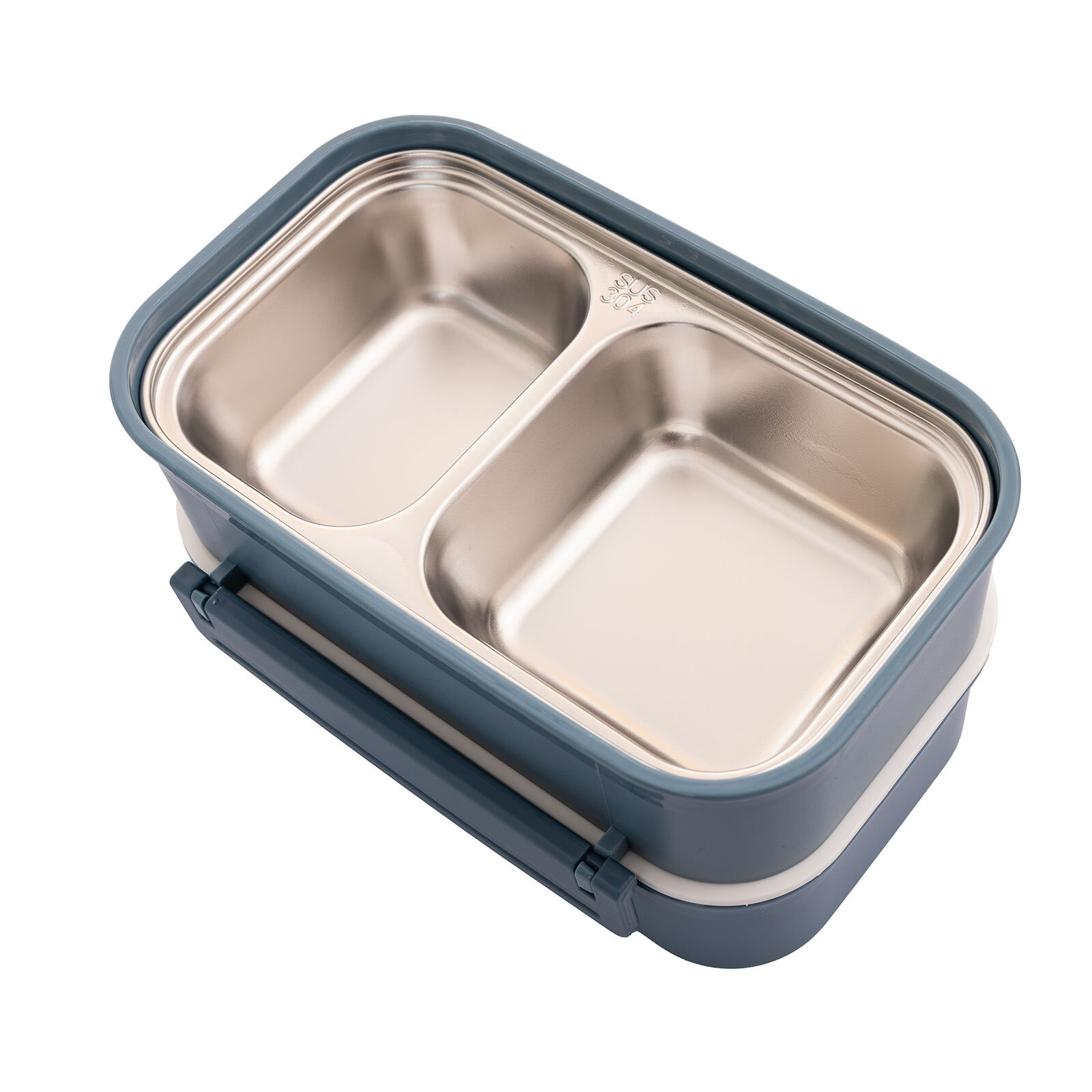 Paslanmaz Çelik 1600ml Lunch Box -Mavi