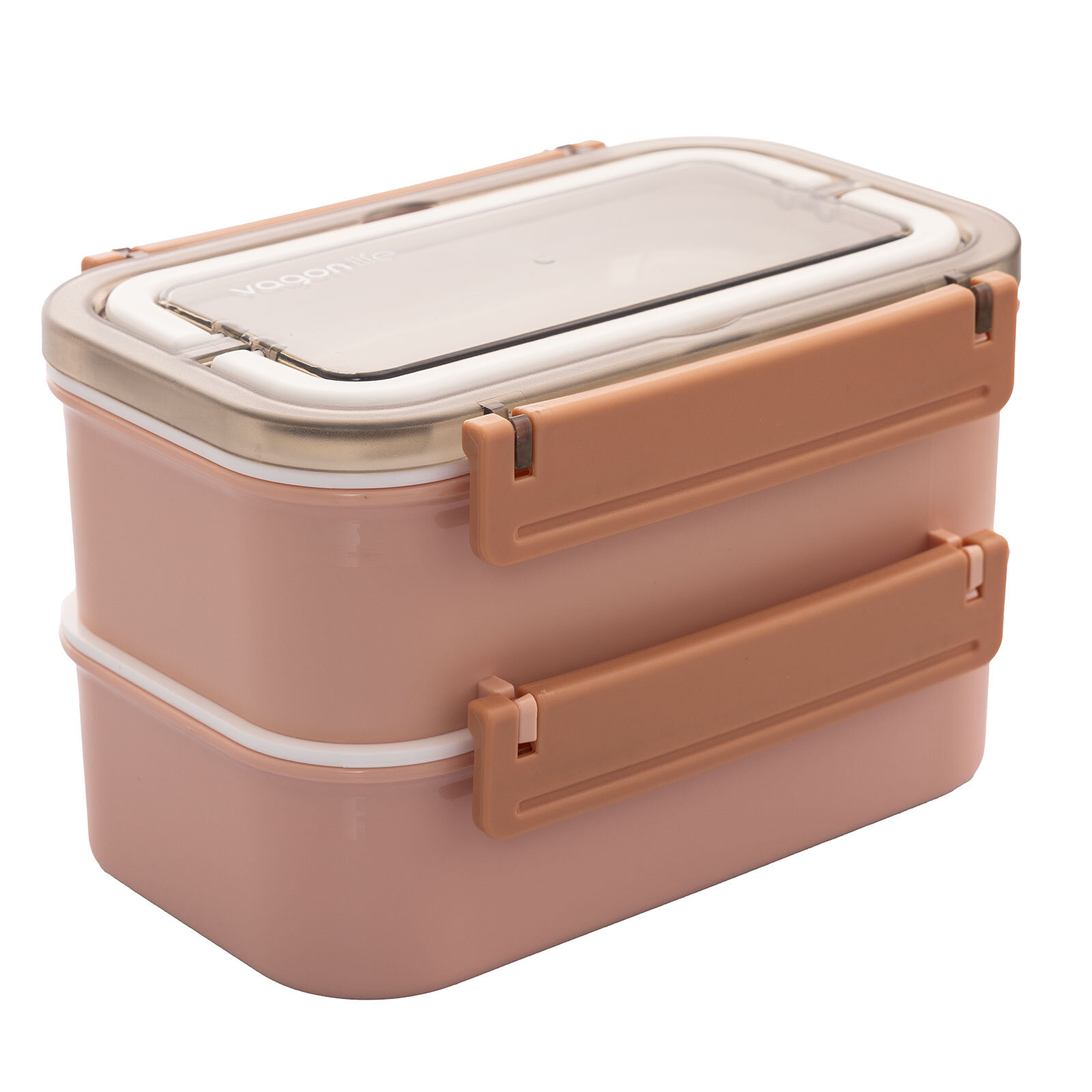 Paslanmaz Çelik 1600ml Lunch Box Pembe