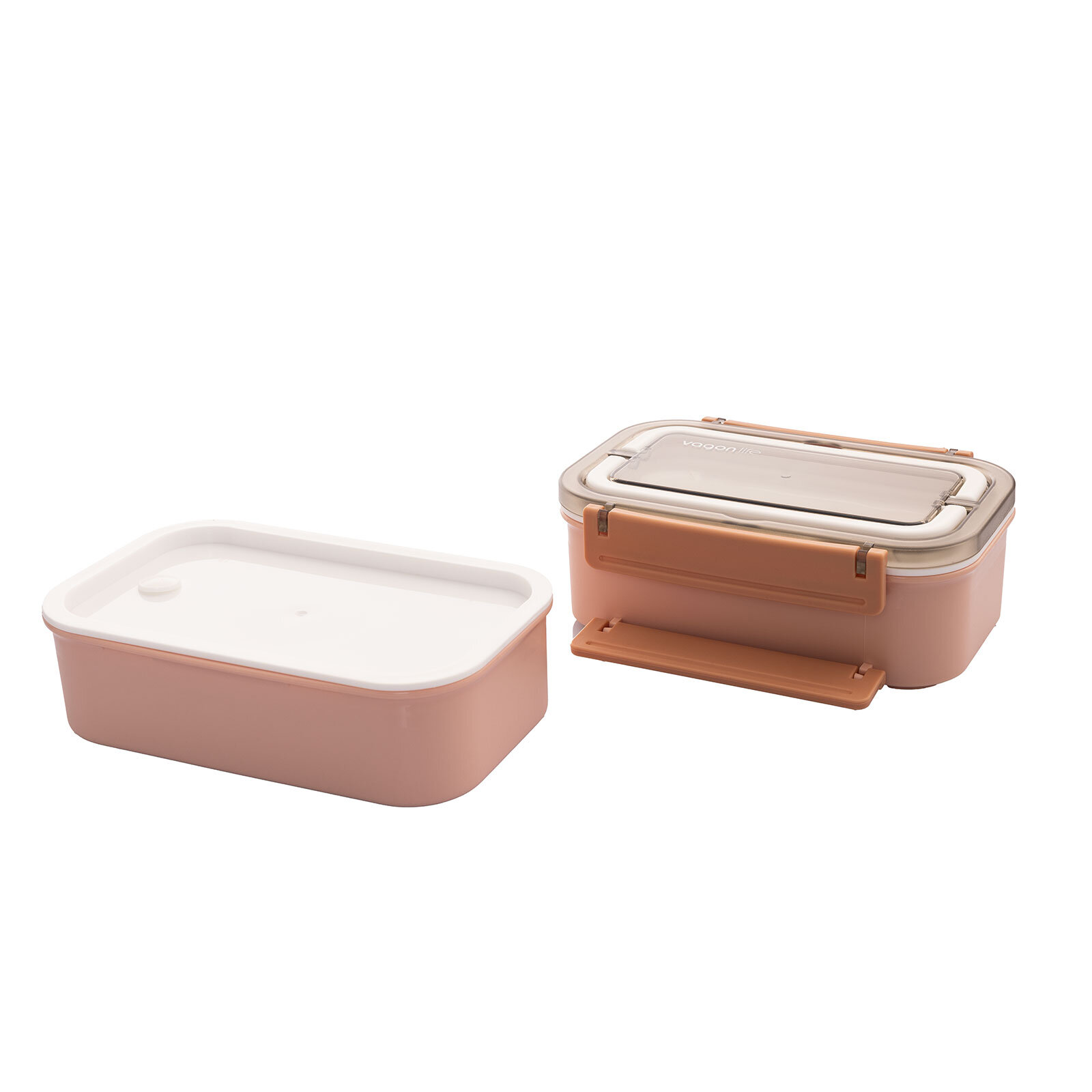 Paslanmaz Çelik 1600ml Lunch Box Pembe