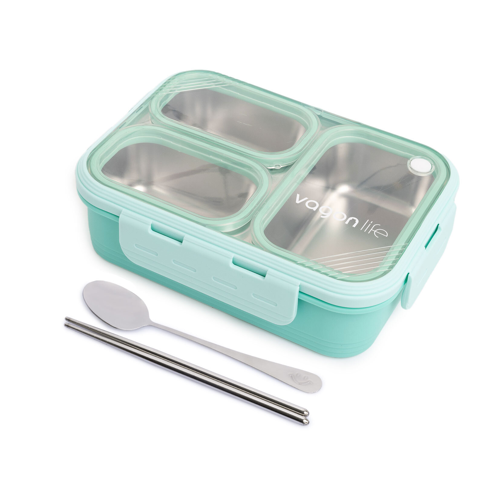 Paslanmaz Çelik 620ml Lunch Box-Yeşil
