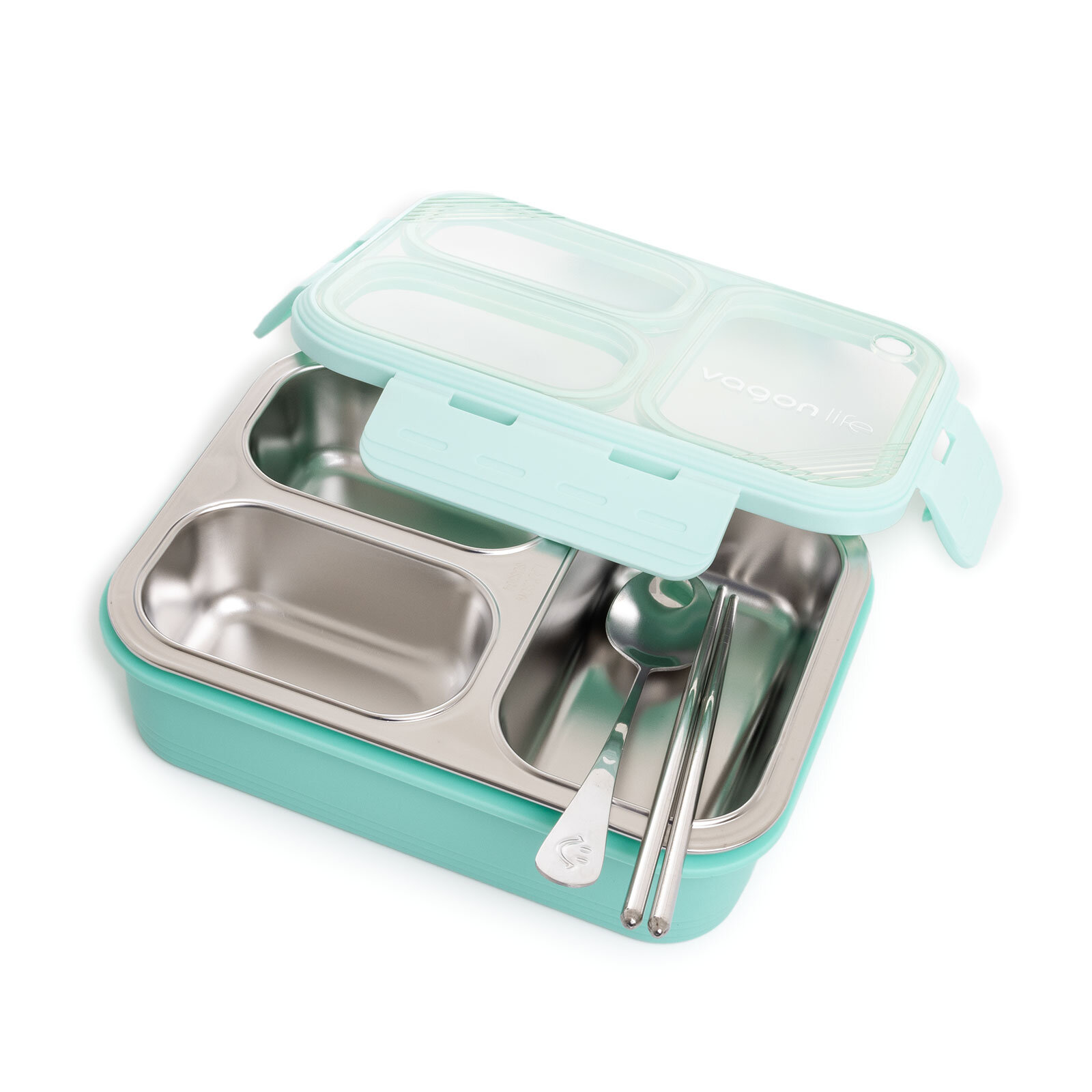 Paslanmaz Çelik 620ml Lunch Box-Yeşil