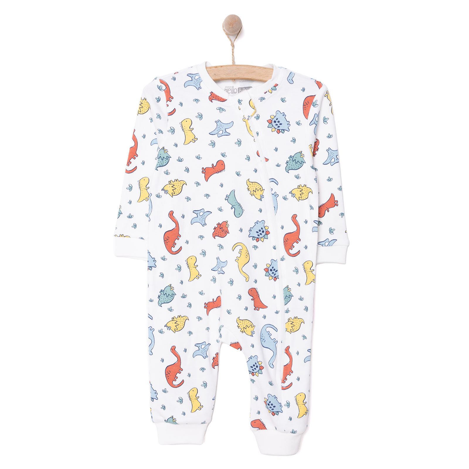 Erkek Fermuarlı Uzun Kol Dinazor Desenli Patiksiz Tulum Erkek Fermuarlı Uzun Kol Dinazor Desenli Patiksiz Tulum